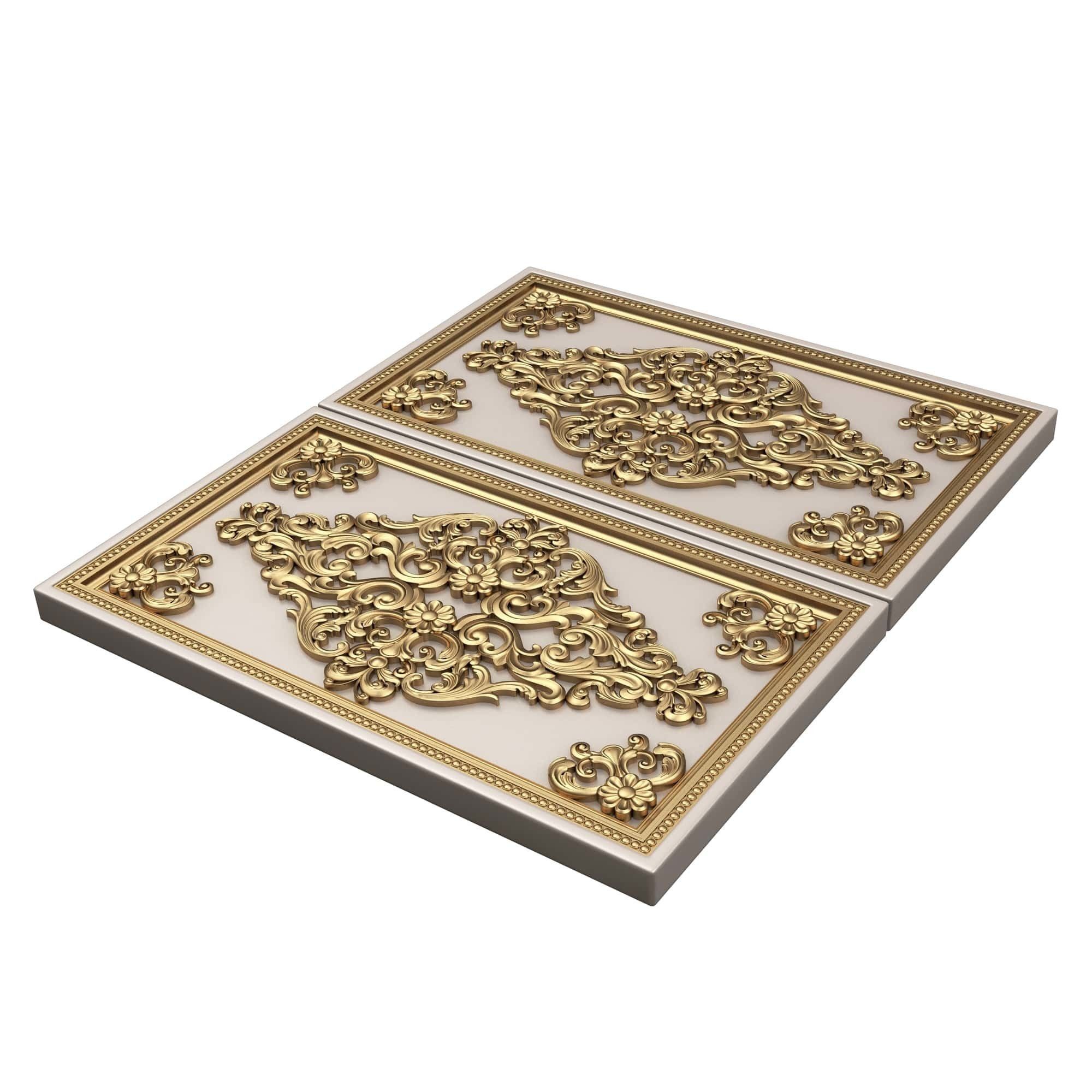 Backgammon Set Collection 02 Low-poly 3D model_5