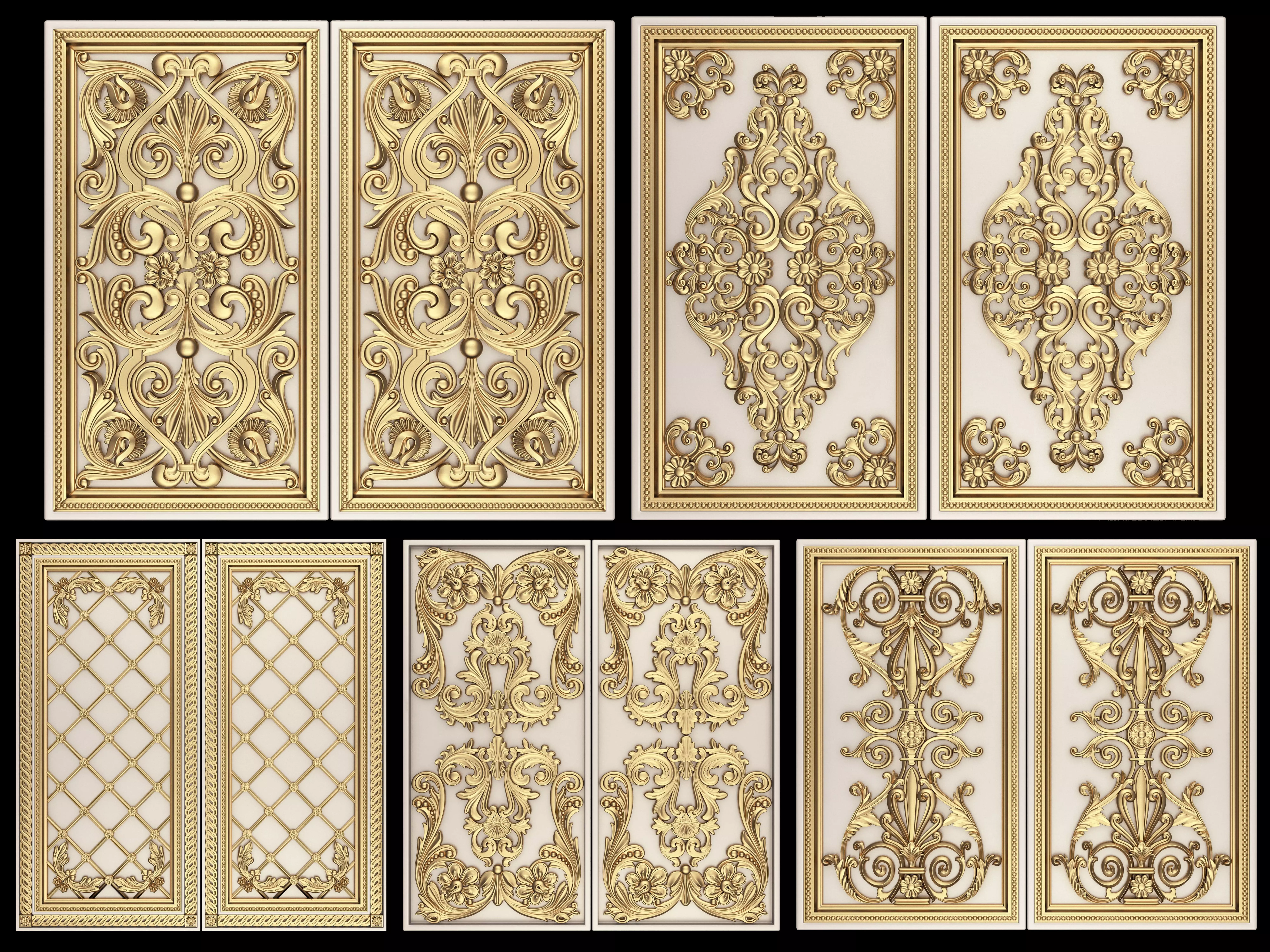 Backgammon Set Collection 02 Low-poly 3D model_0