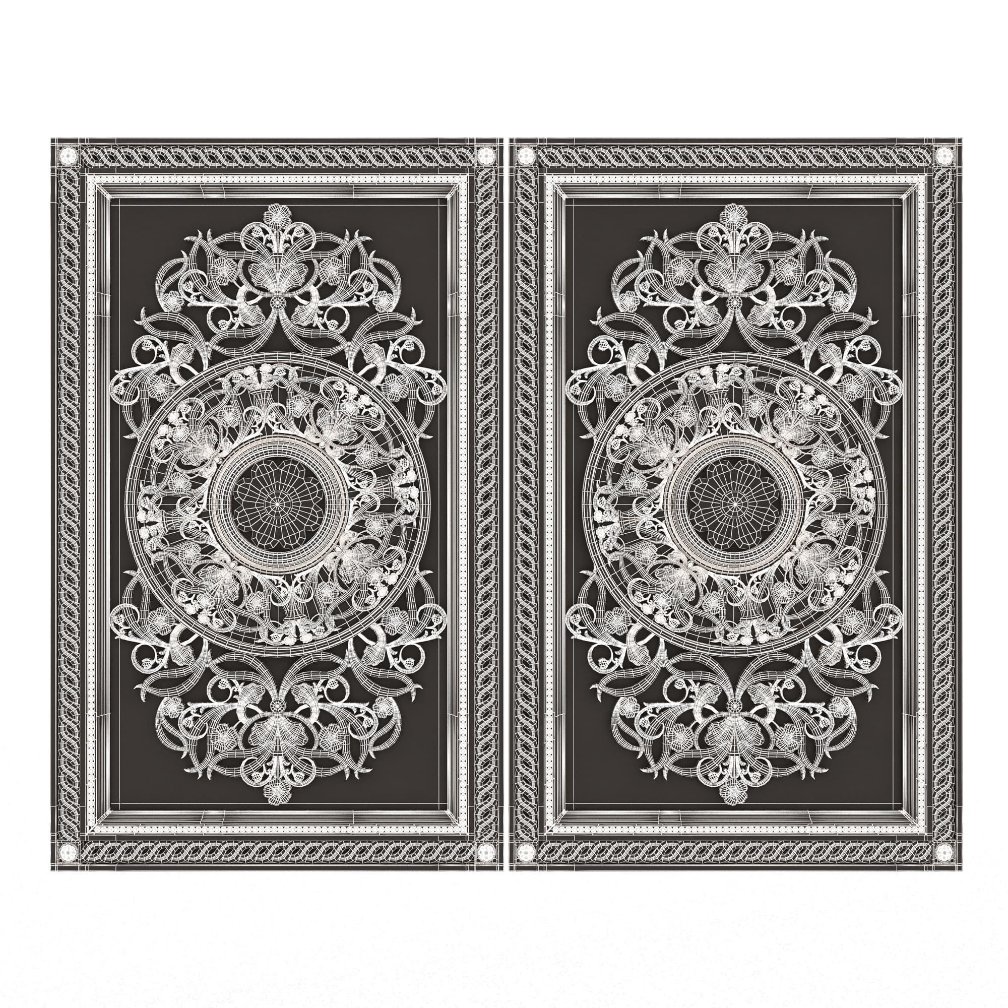 Backgammon Set Collection 02 Low-poly 3D model_44