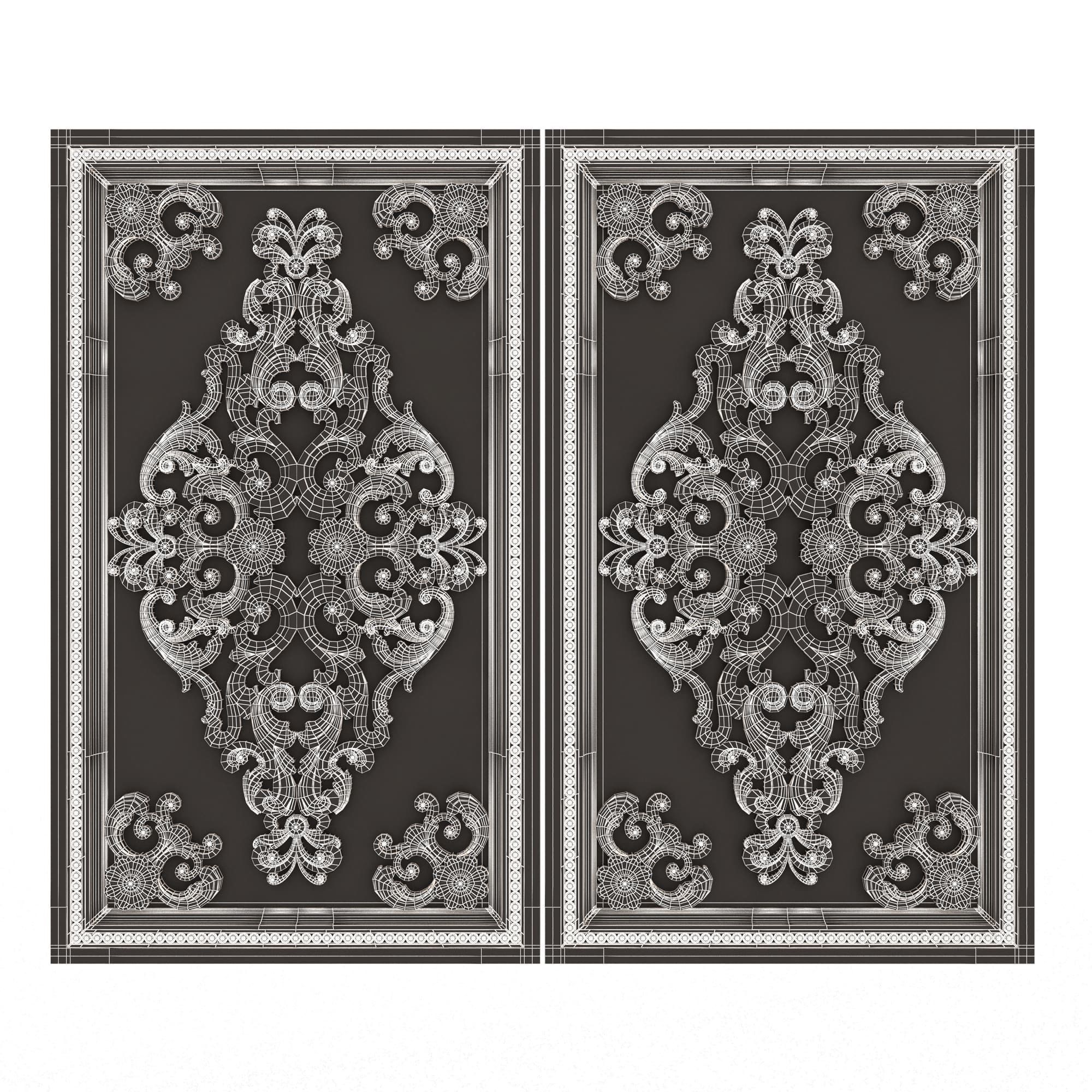 Backgammon Set Collection 02 Low-poly 3D model_83