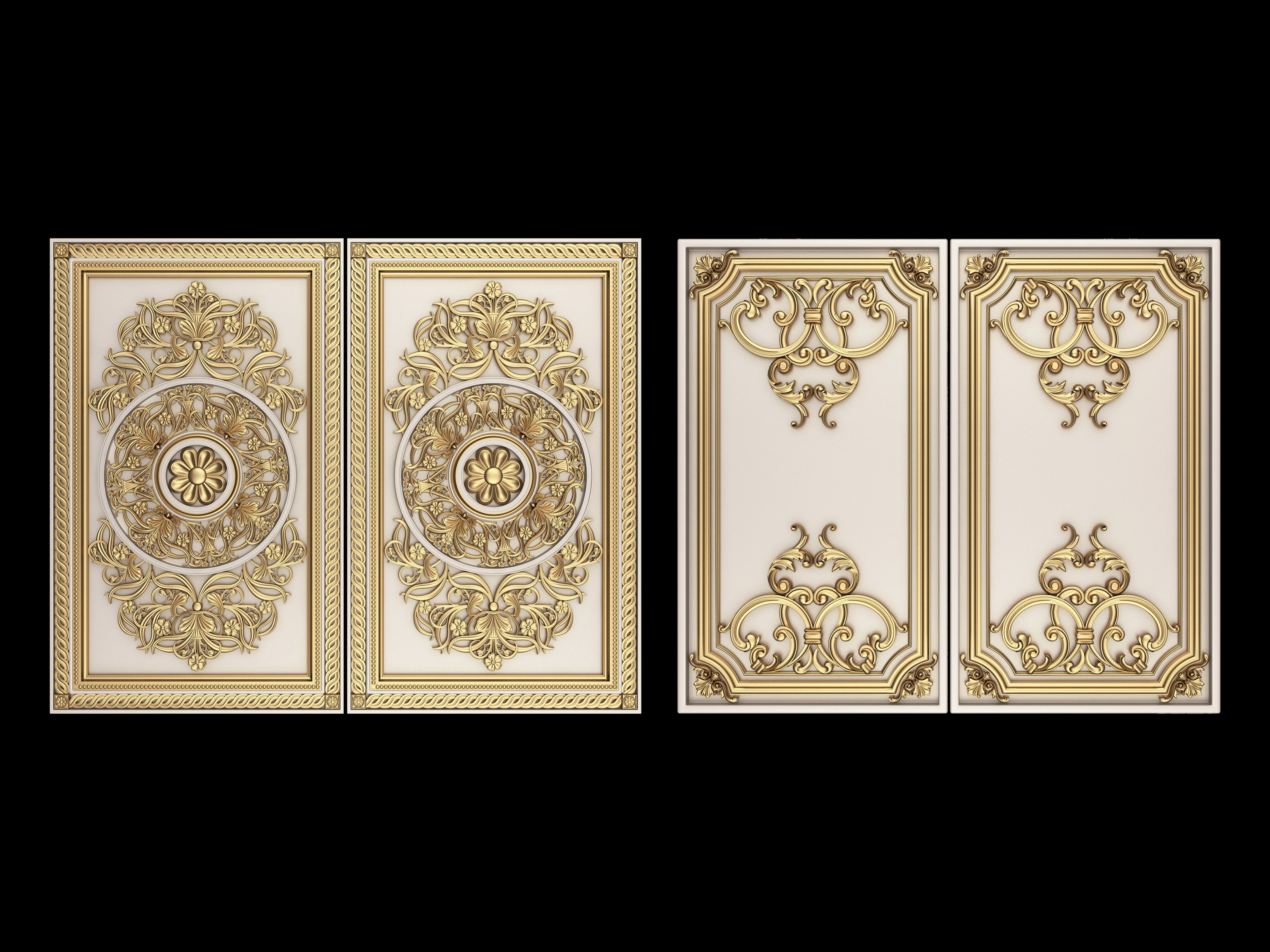 Backgammon Set Collection 02 Low-poly 3D model_1