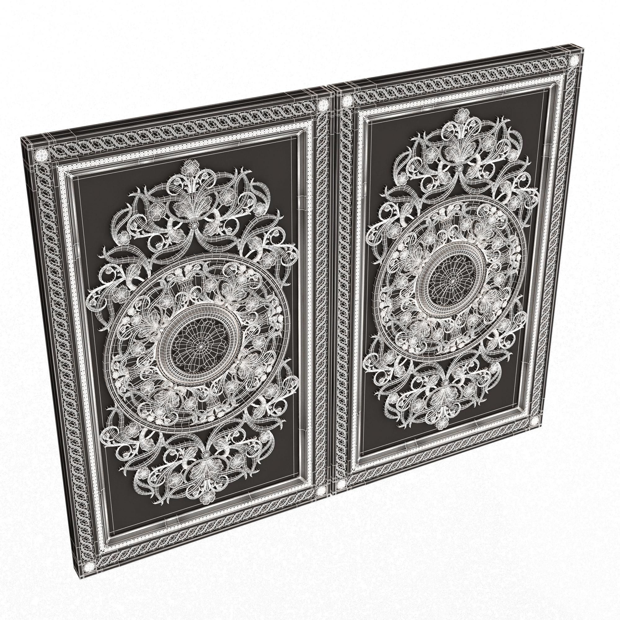 Backgammon Set Collection 02 Low-poly 3D model_55