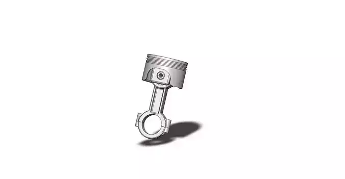 Piston with rod 3D model