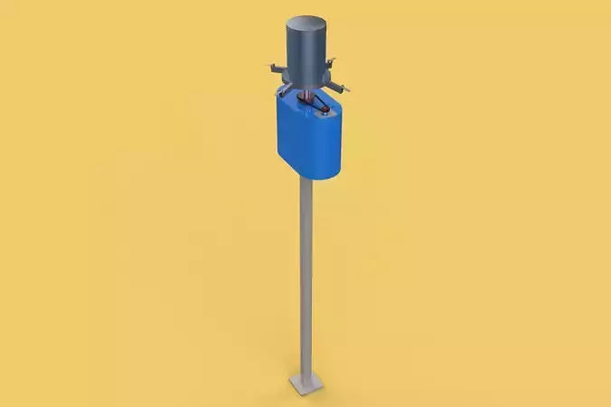 CENTRIFUGAL ROTARY FISH FEEDER SPREADER 3D model