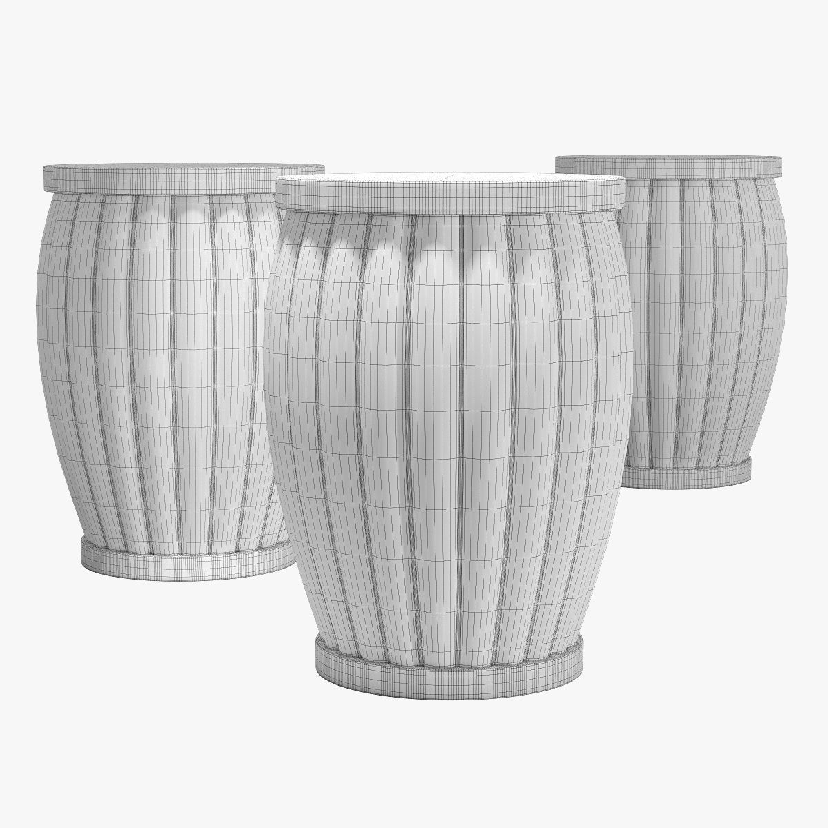 World menagerie wetherby garden stool 3D model_3