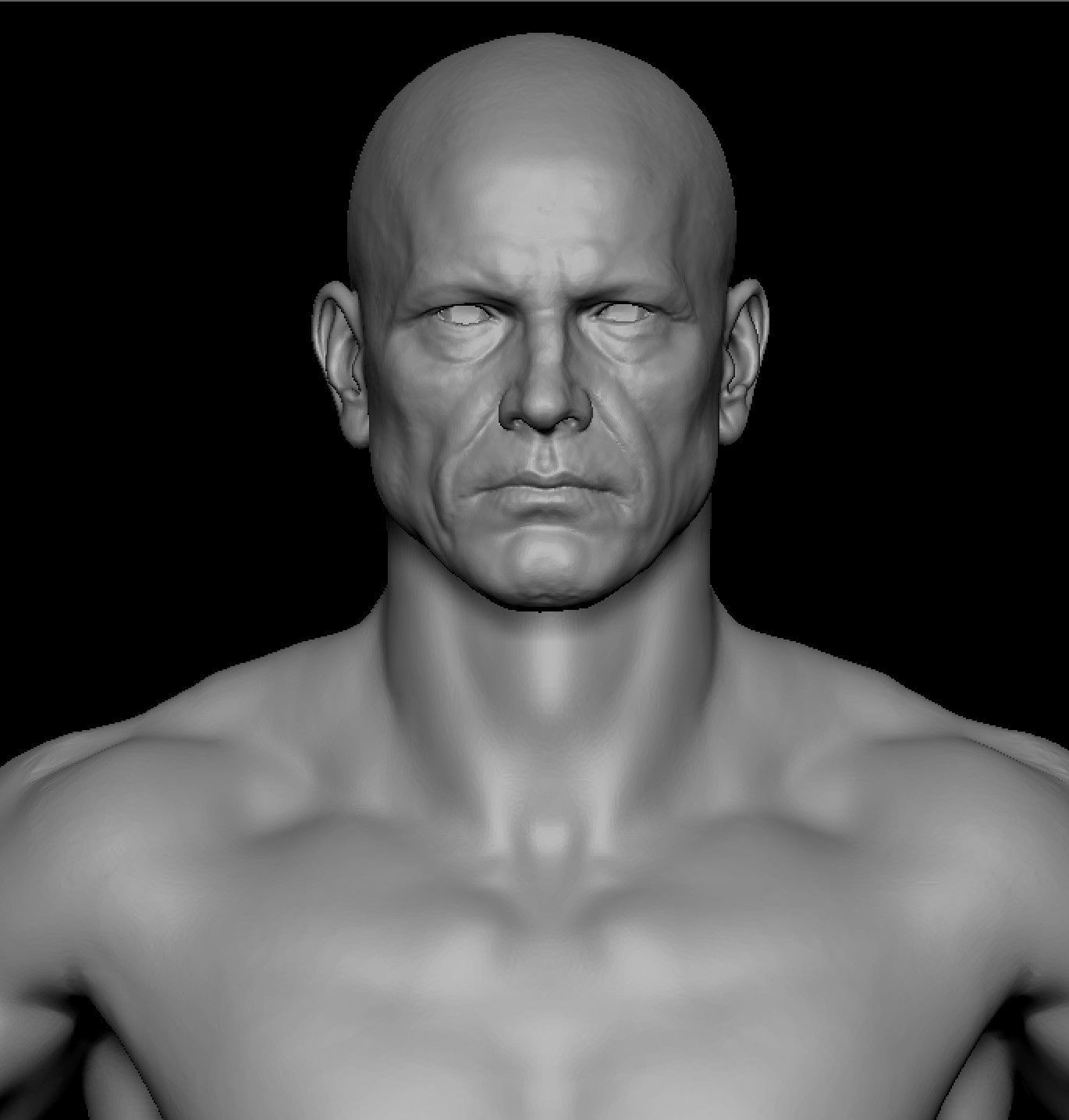 Realistic Heroic male Basemesh self stand 3D model_1