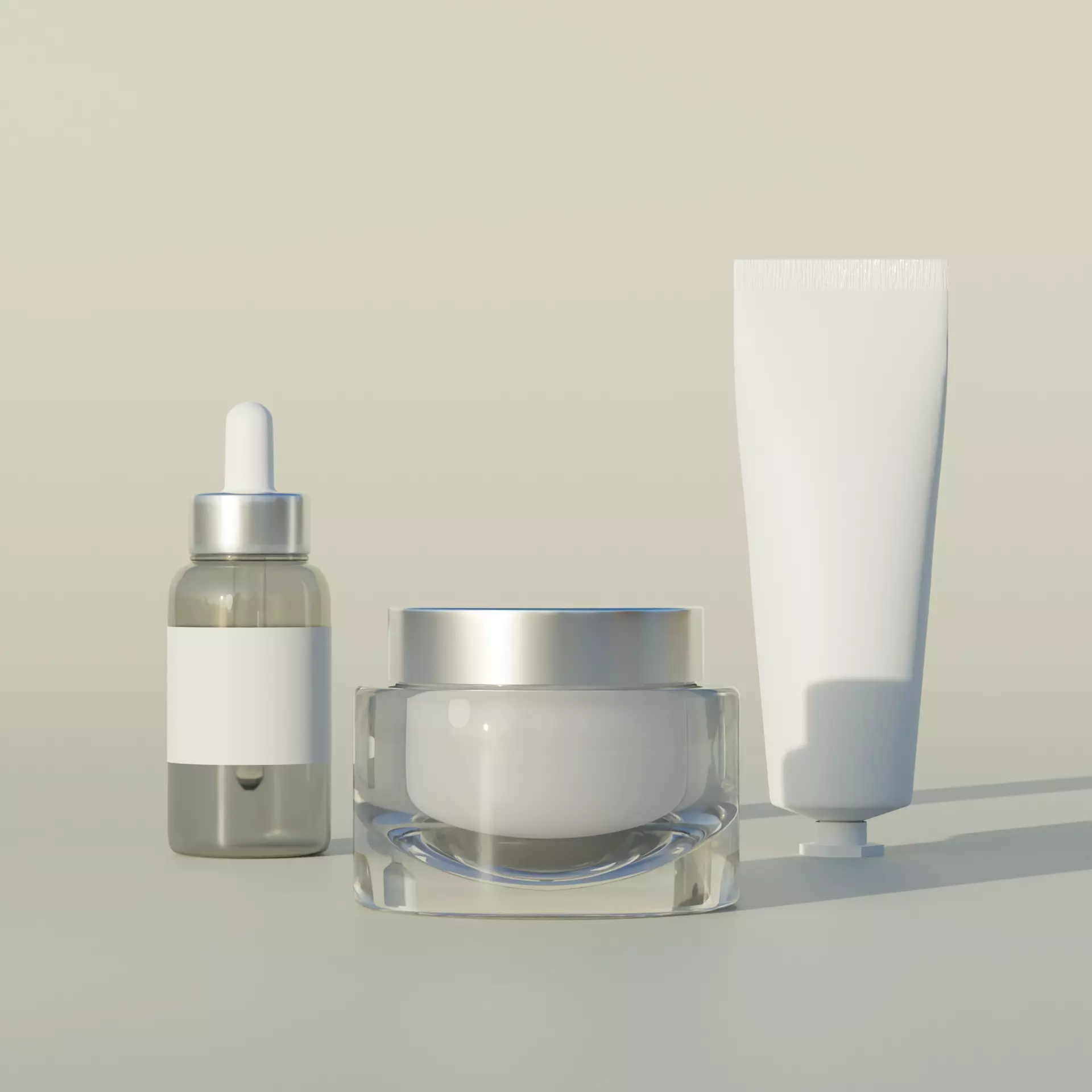 Bundle Cosmetic Set - Creams and Serum 3D model_0