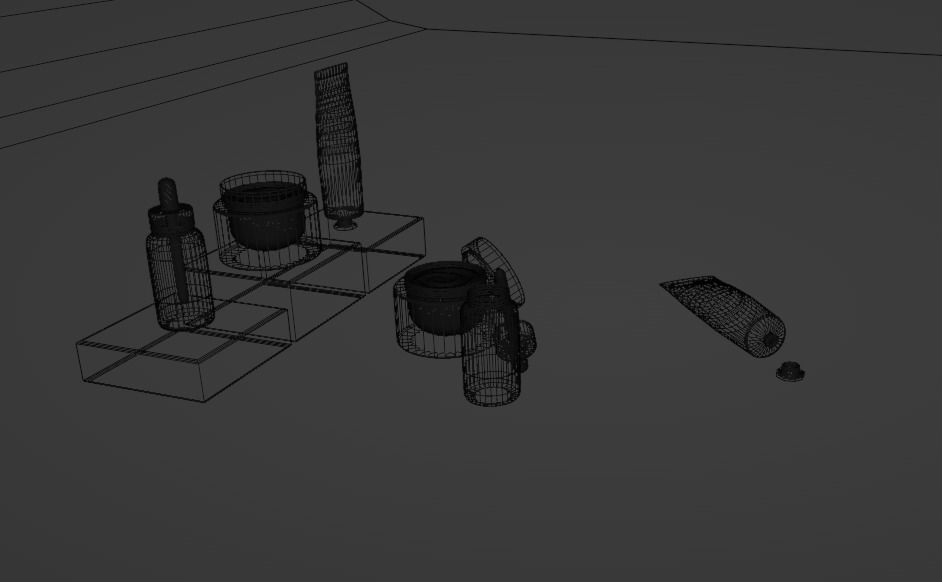 Bundle Cosmetic Set - Creams and Serum 3D model_4