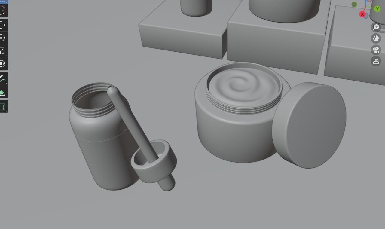 Bundle Cosmetic Set - Creams and Serum 3D model_5