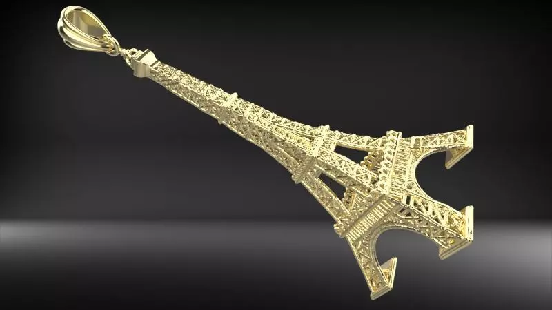 EFFIEL TOWER PENDANT CHARM NECKLACE JEWELRY 3D print model