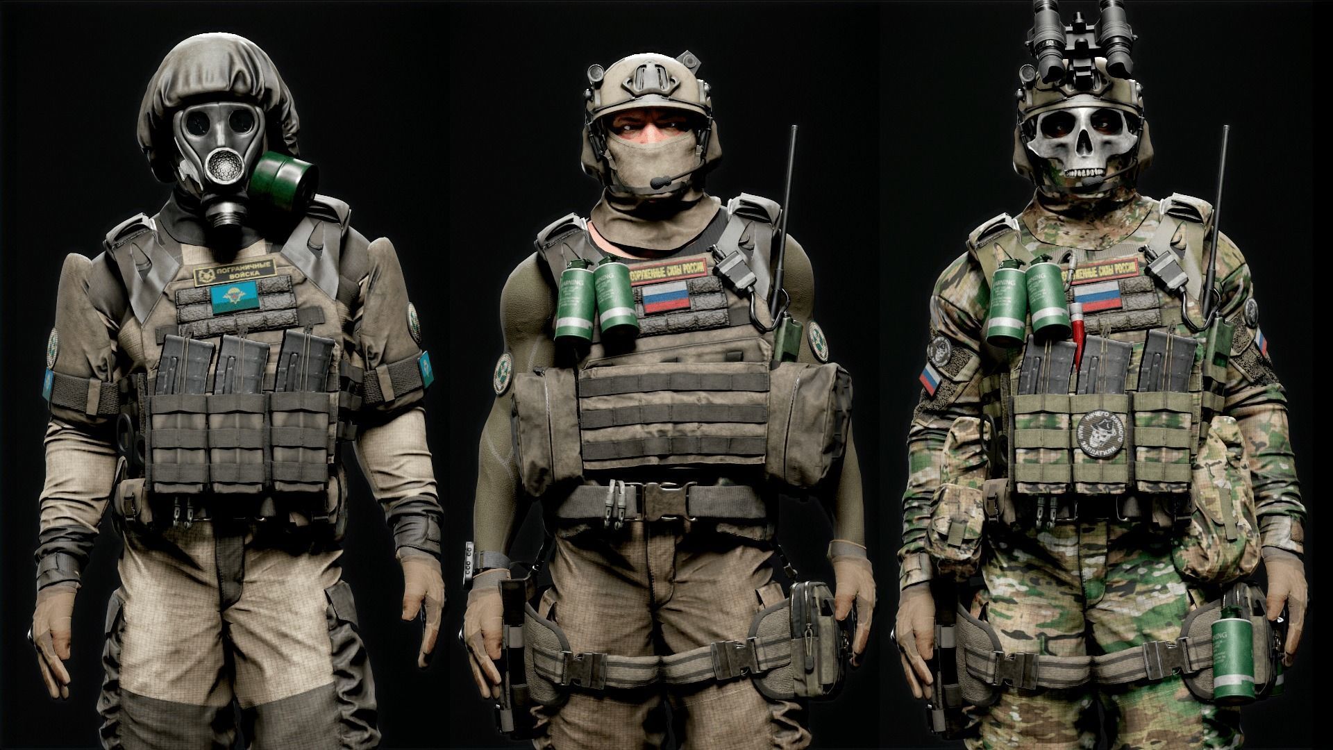 MODULAR RUSSION-SOLDIER PACK Low-poly 3D model_13