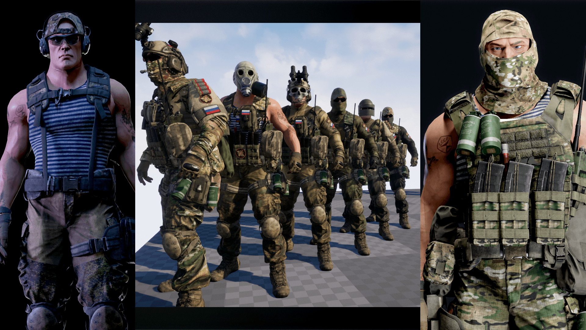 MODULAR RUSSION-SOLDIER PACK Low-poly 3D model_7