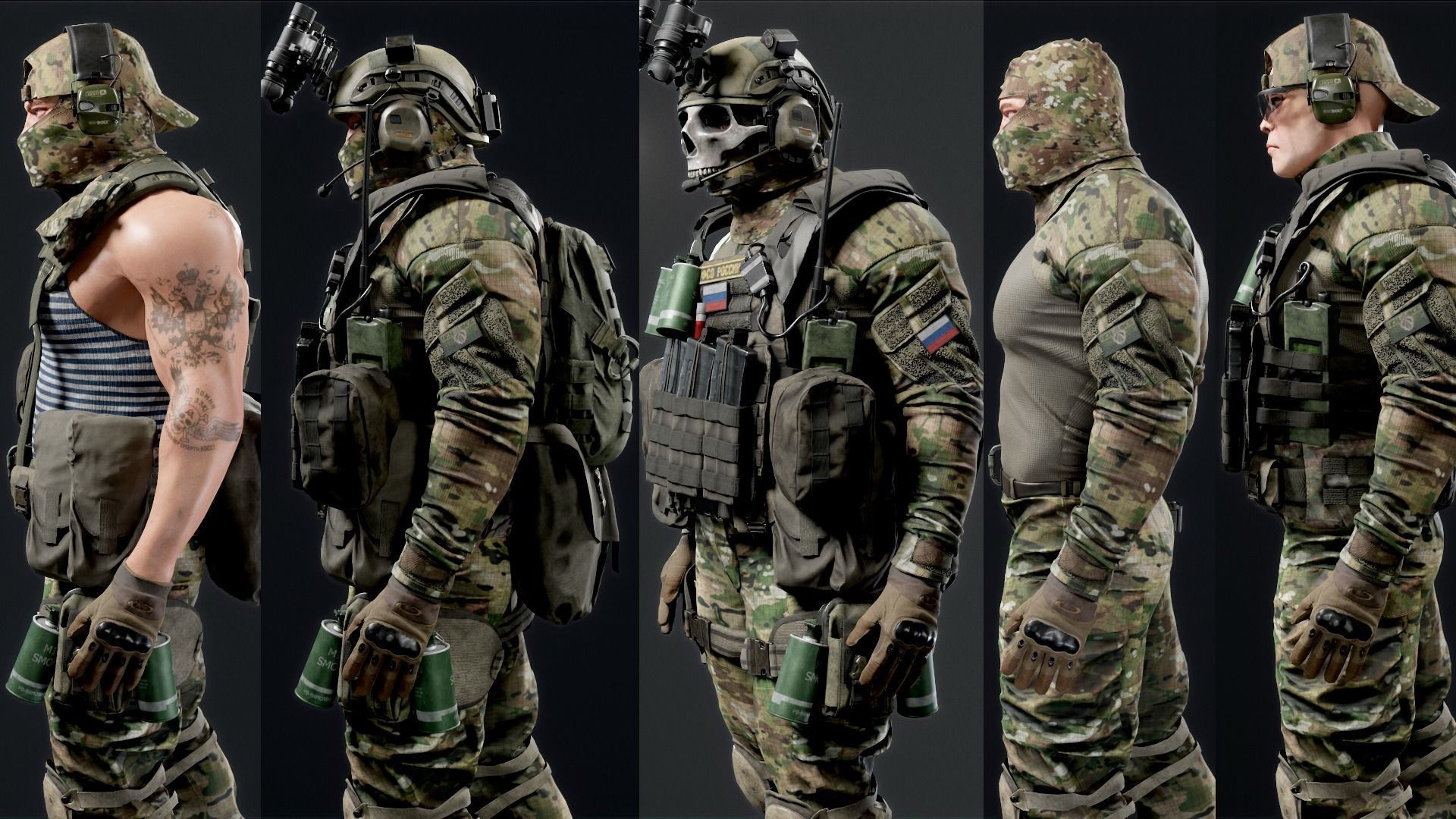 MODULAR RUSSION-SOLDIER PACK Low-poly 3D model_5