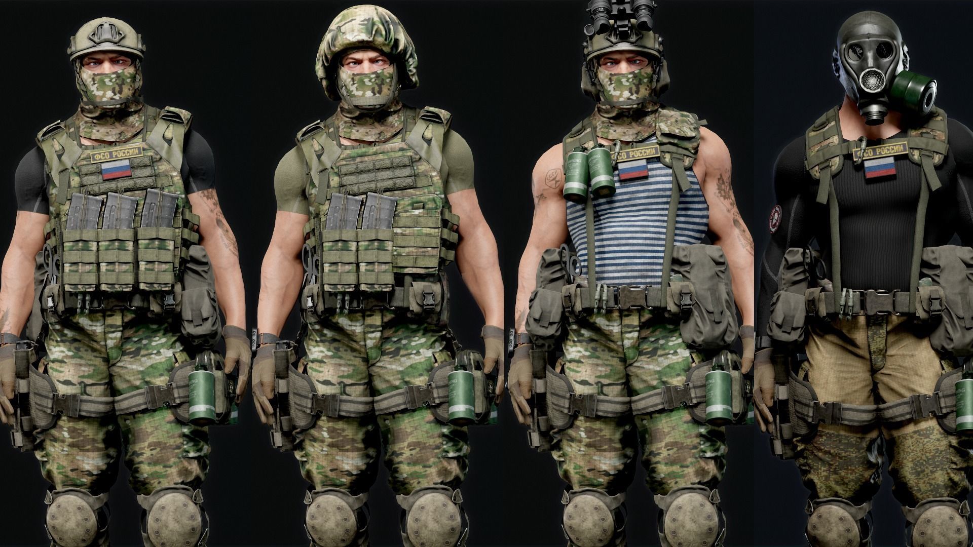 MODULAR RUSSION-SOLDIER PACK Low-poly 3D model_10