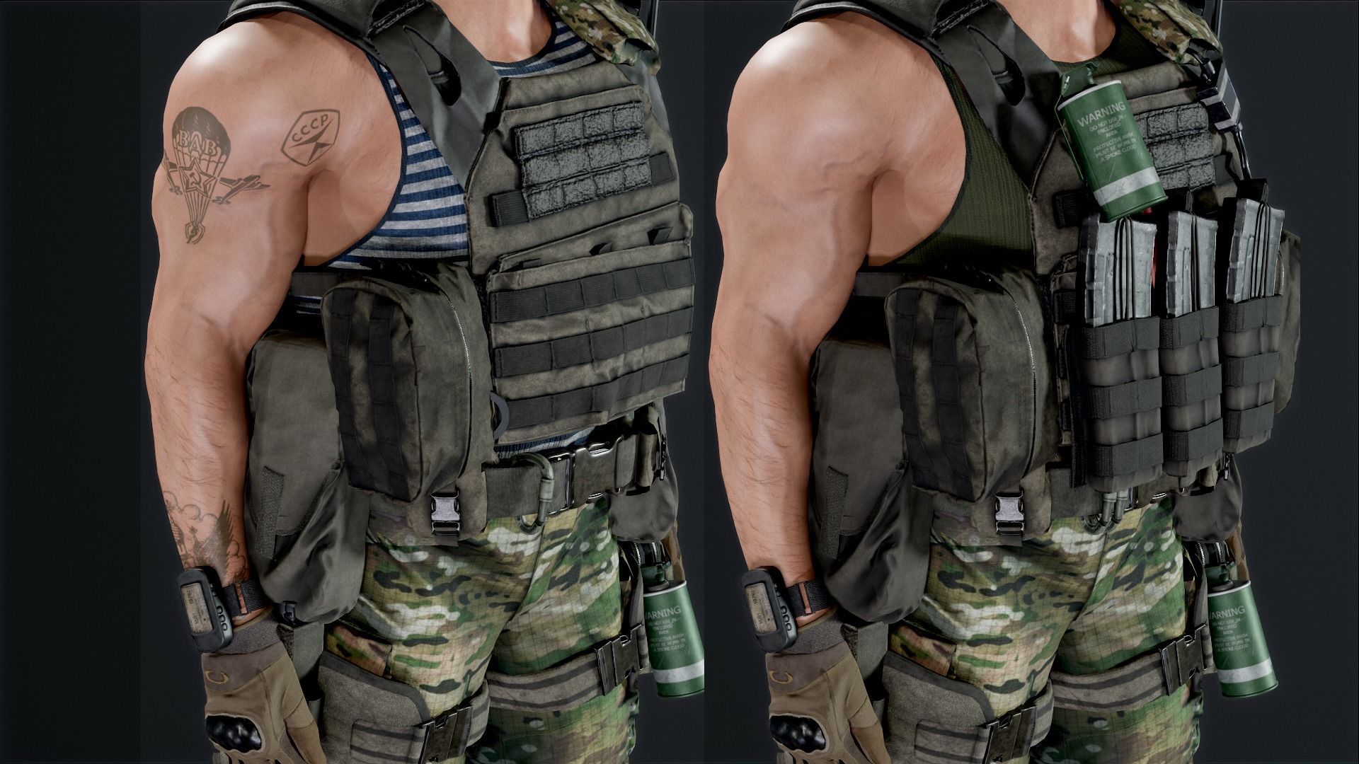 MODULAR RUSSION-SOLDIER PACK Low-poly 3D model_18