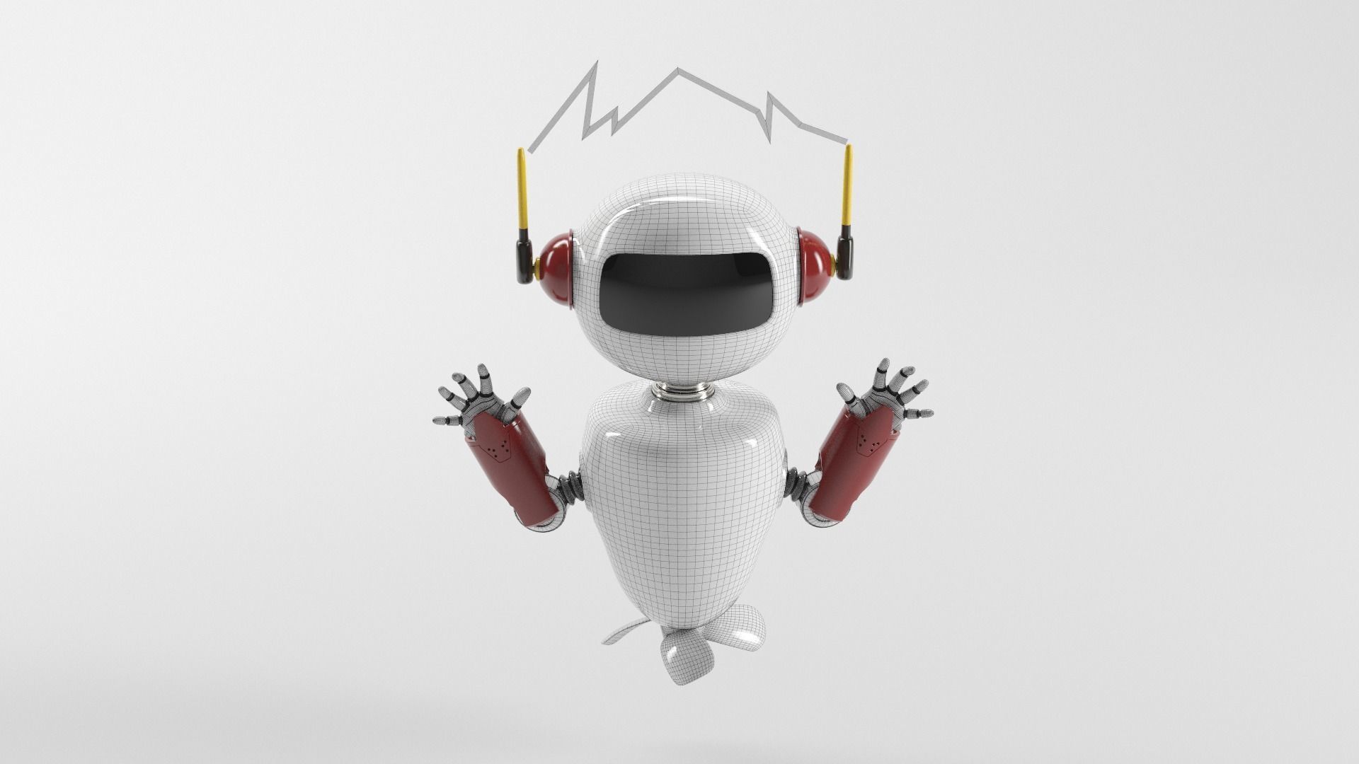 ROBOT FLASH ELECTRIC Low-poly 3D model_4
