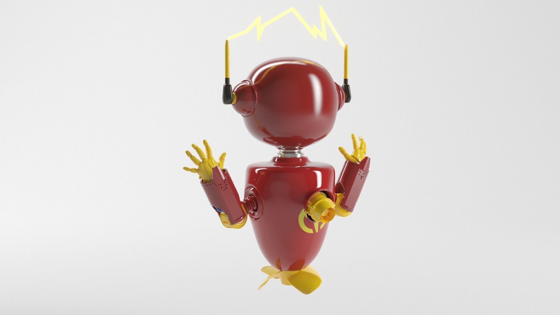 ROBOT FLASH ELECTRIC Low-poly 3D model_5