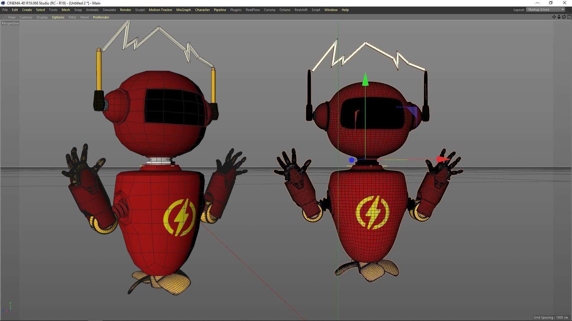 ROBOT FLASH ELECTRIC Low-poly 3D model_7