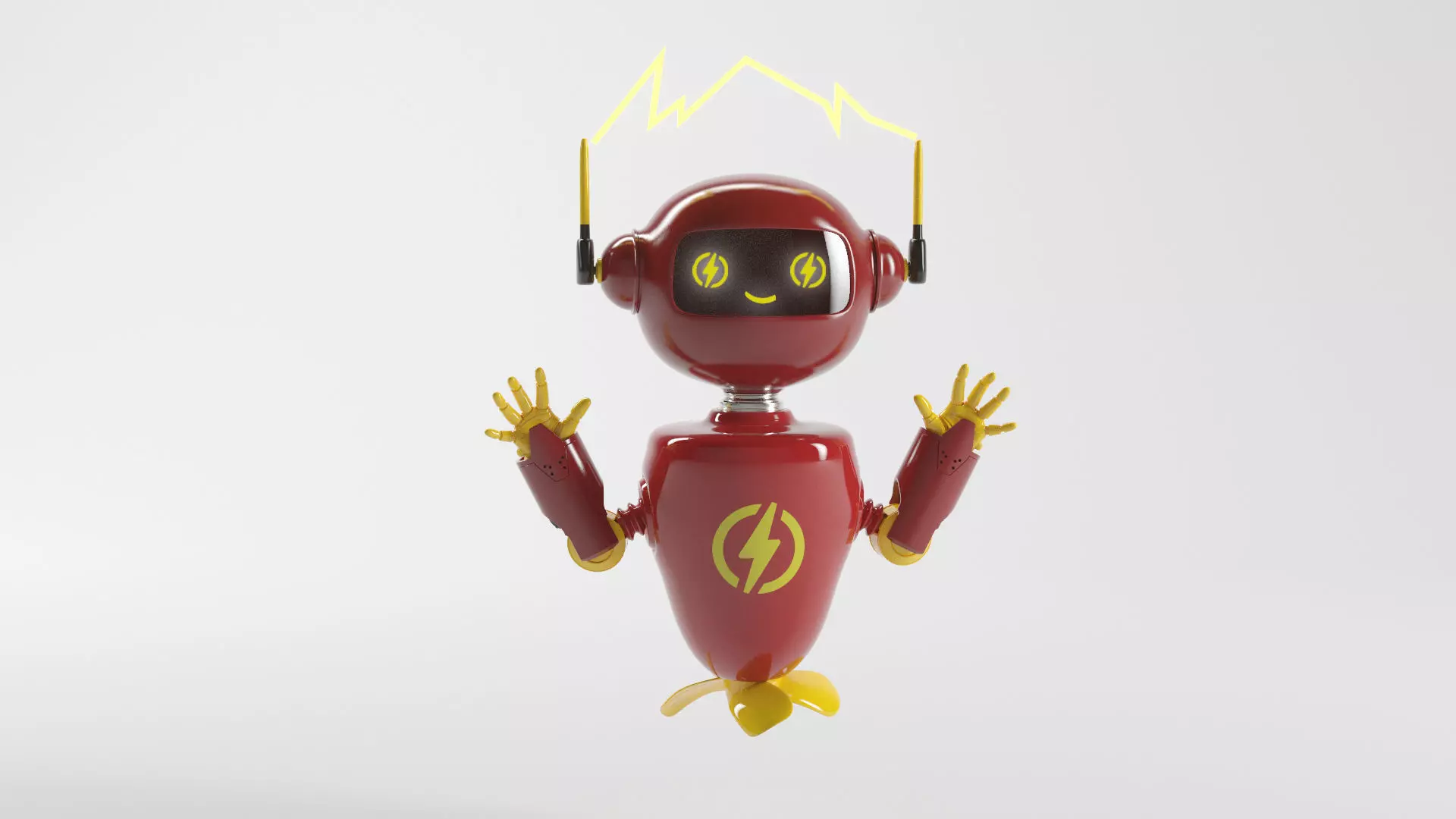 ROBOT FLASH ELECTRIC Low-poly 3D model_0