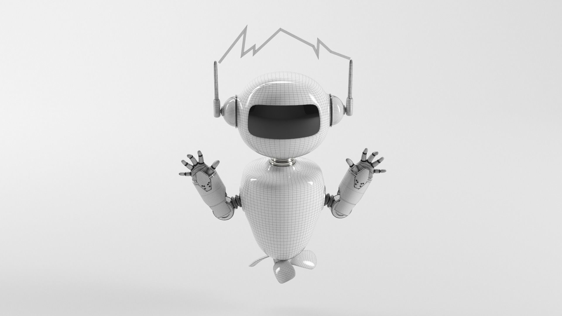 ROBOT FLASH ELECTRIC Low-poly 3D model_6