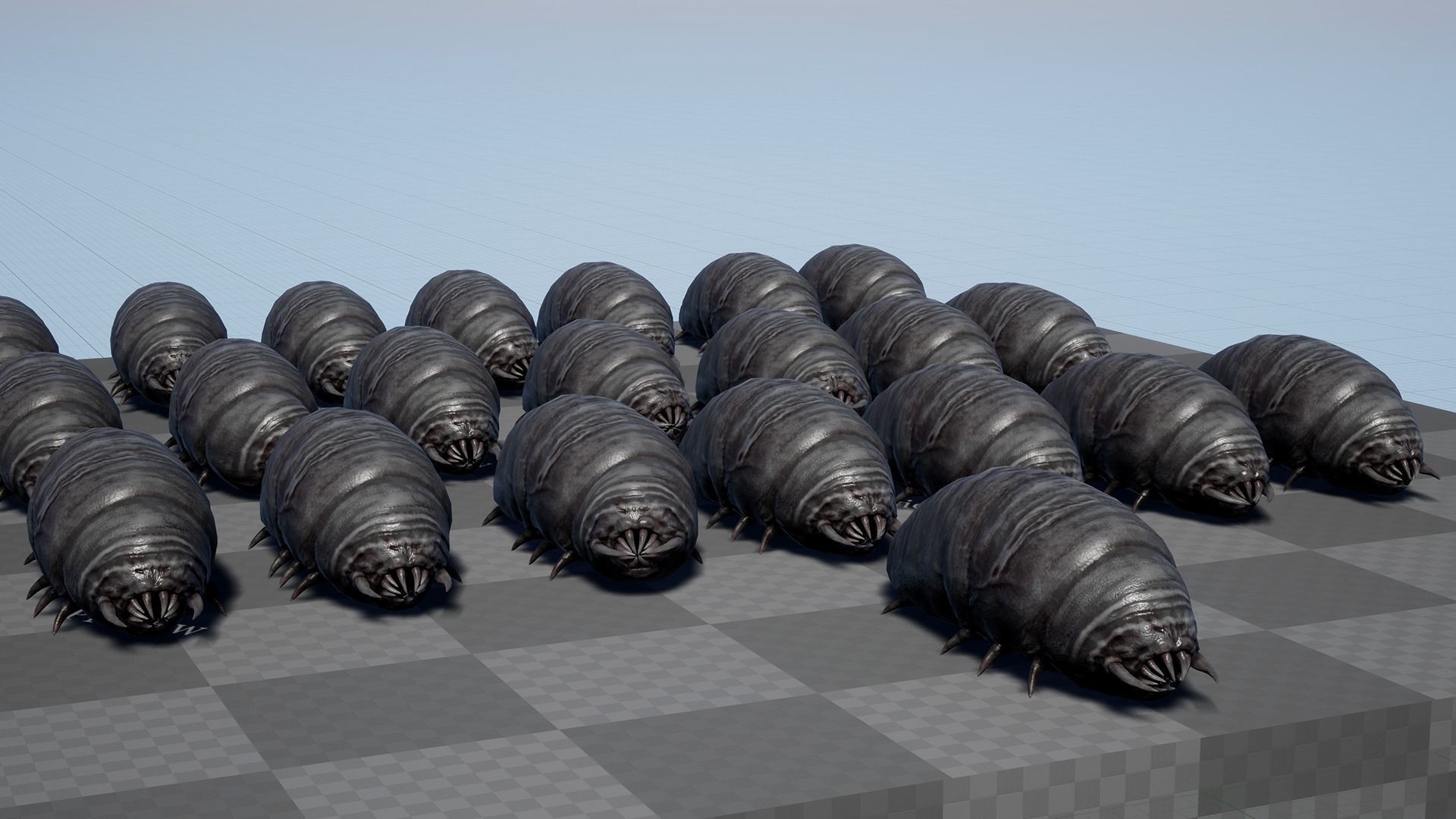 3D model Horror worm - Game Ready Low-poly 3D model VR / AR / low-poly ...