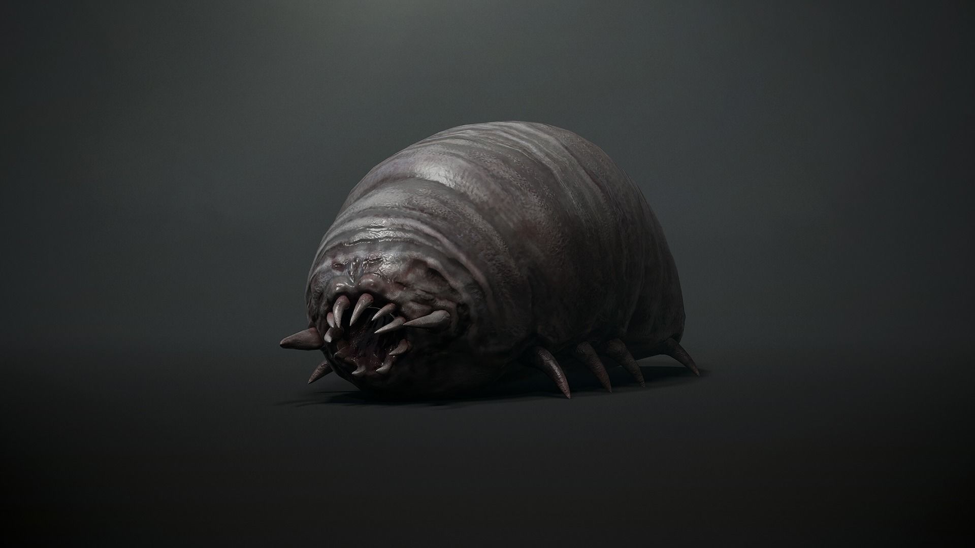 Horror worm - Game Ready Low-poly 3D model Low-poly 3D model_4