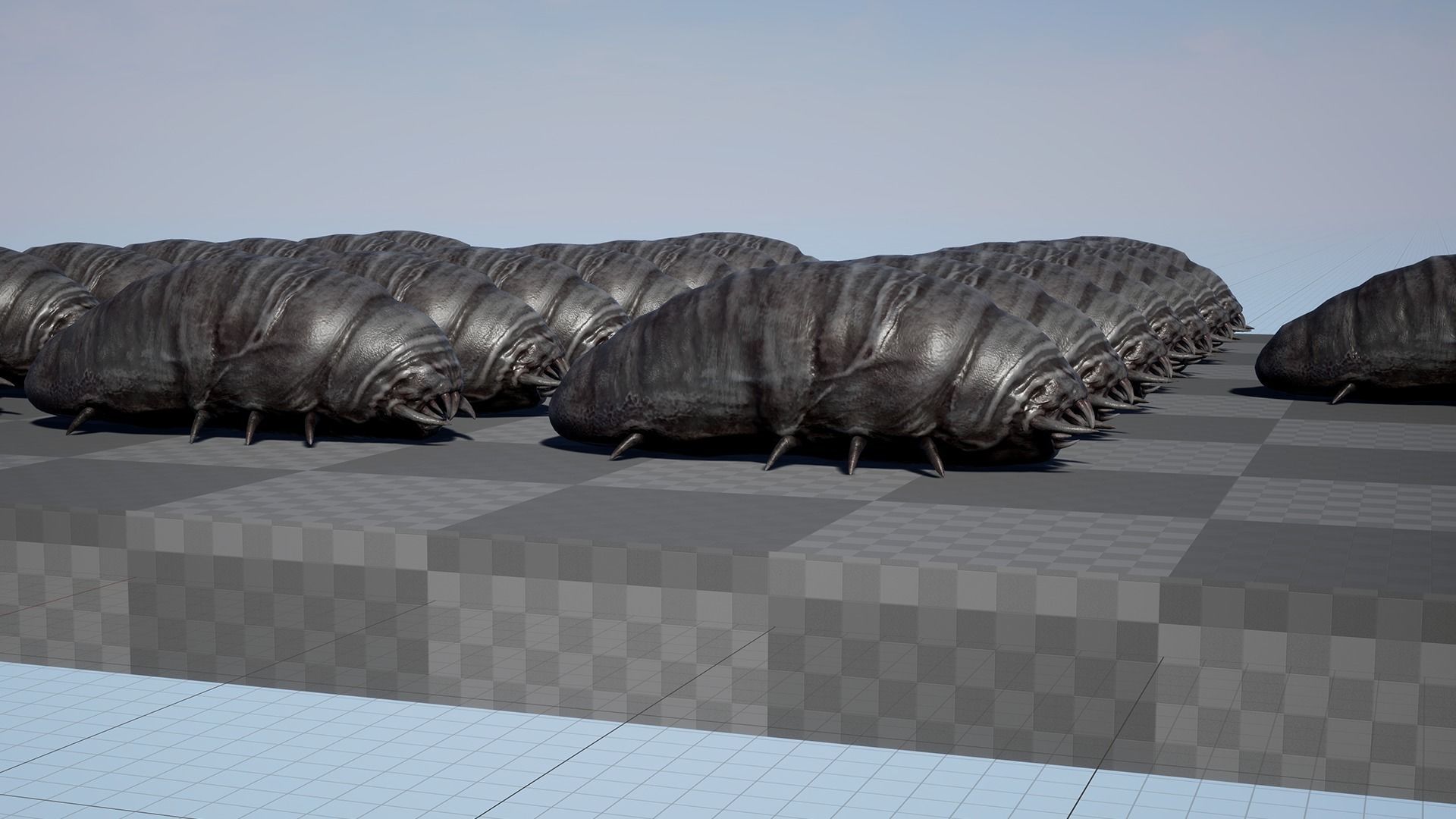Horror worm - Game Ready Low-poly 3D model Low-poly 3D model_8