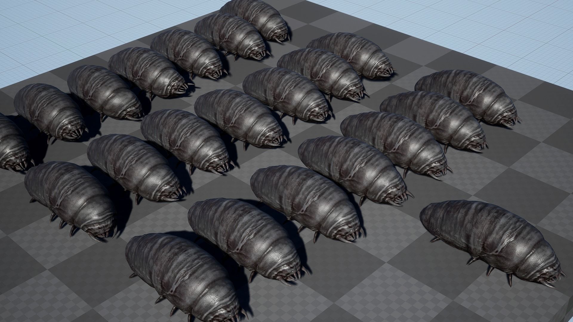 3D model Horror worm - Game Ready Low-poly 3D model VR / AR / low-poly ...