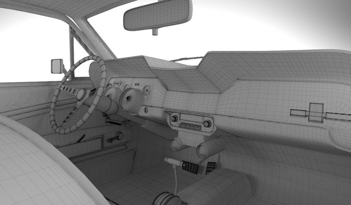 Shelby GT500 1967  Low-poly 3D model_25