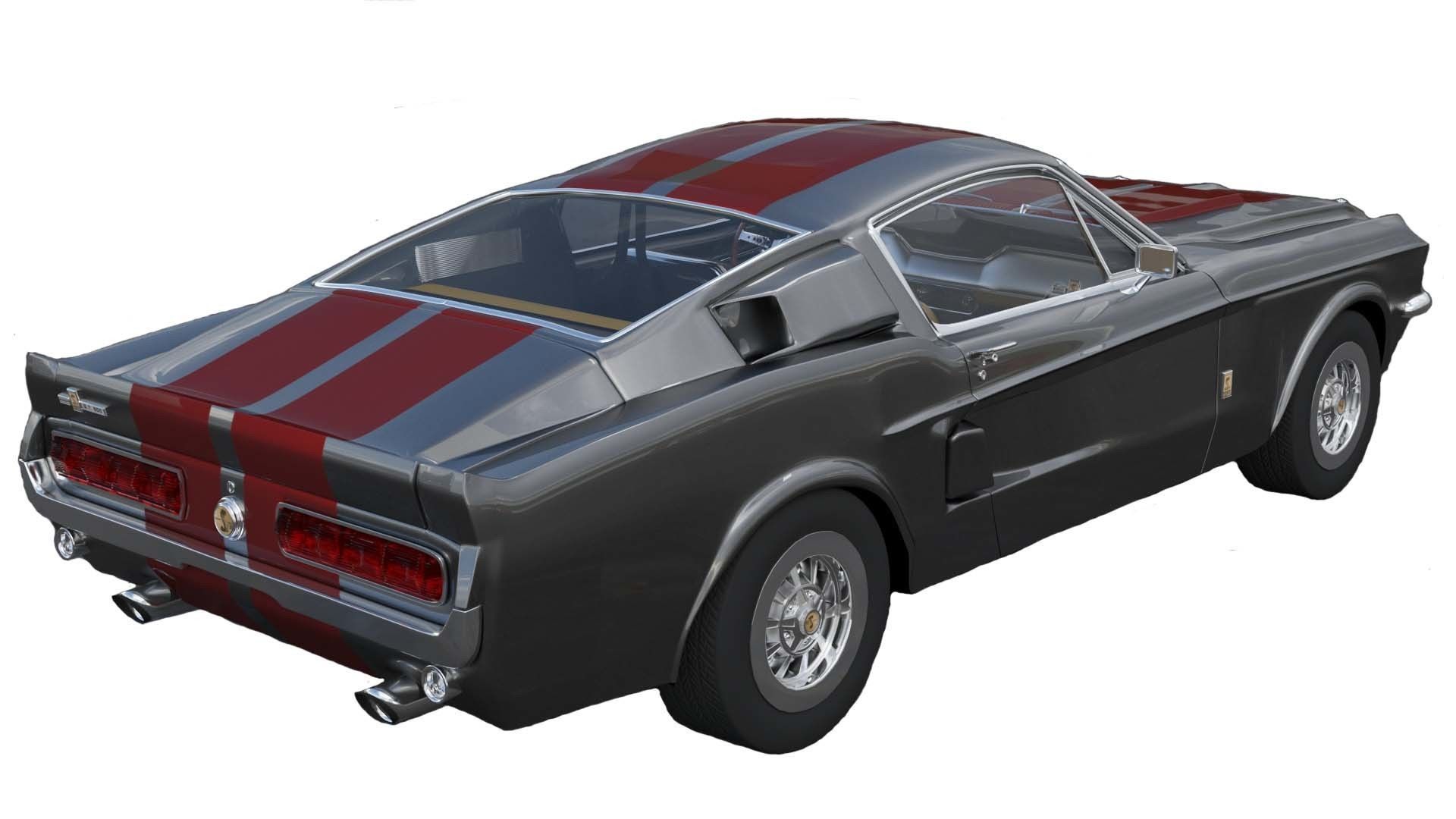 Shelby GT500 1967  Low-poly 3D model_3