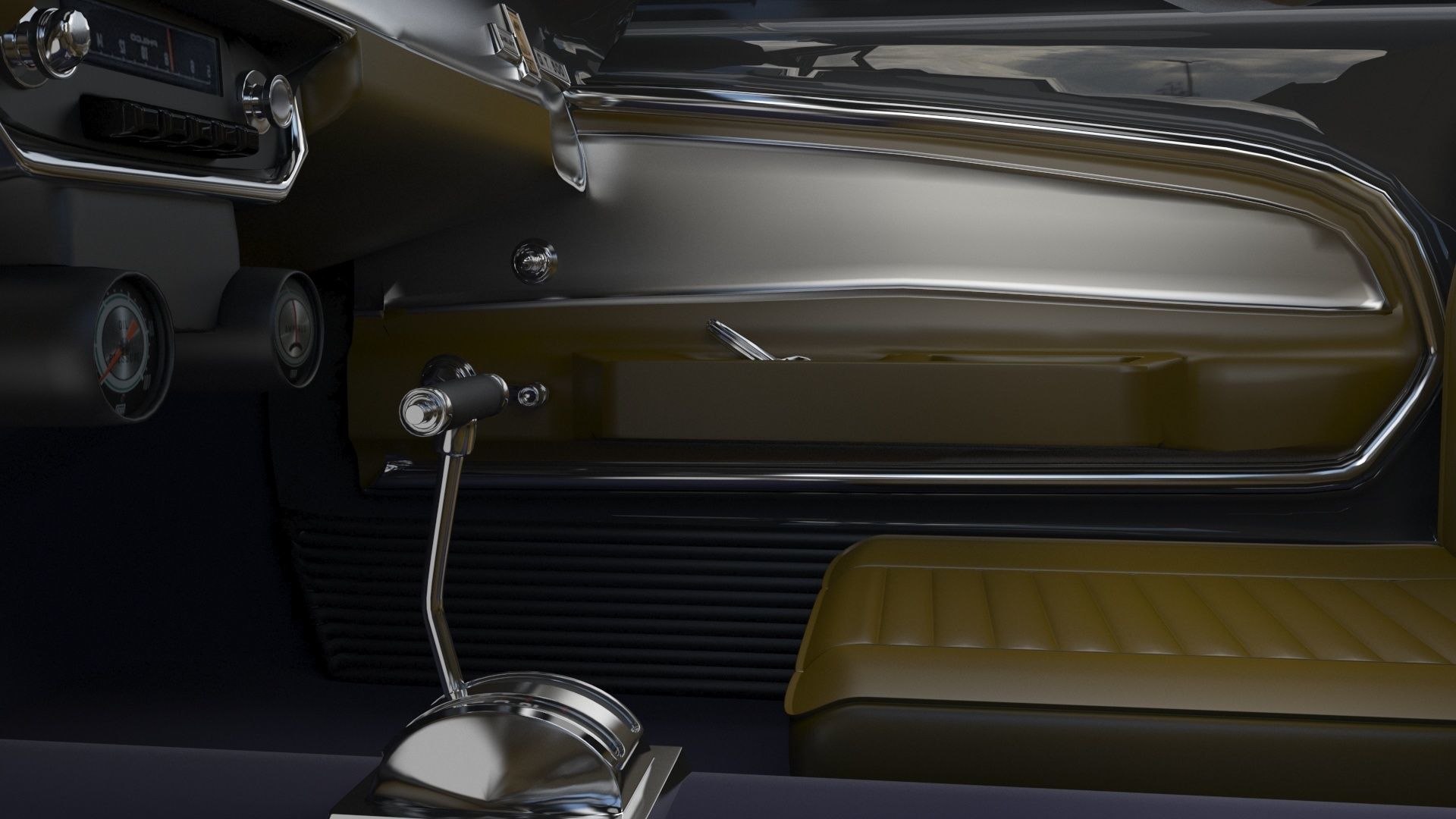 Shelby GT500 1967  Low-poly 3D model_14