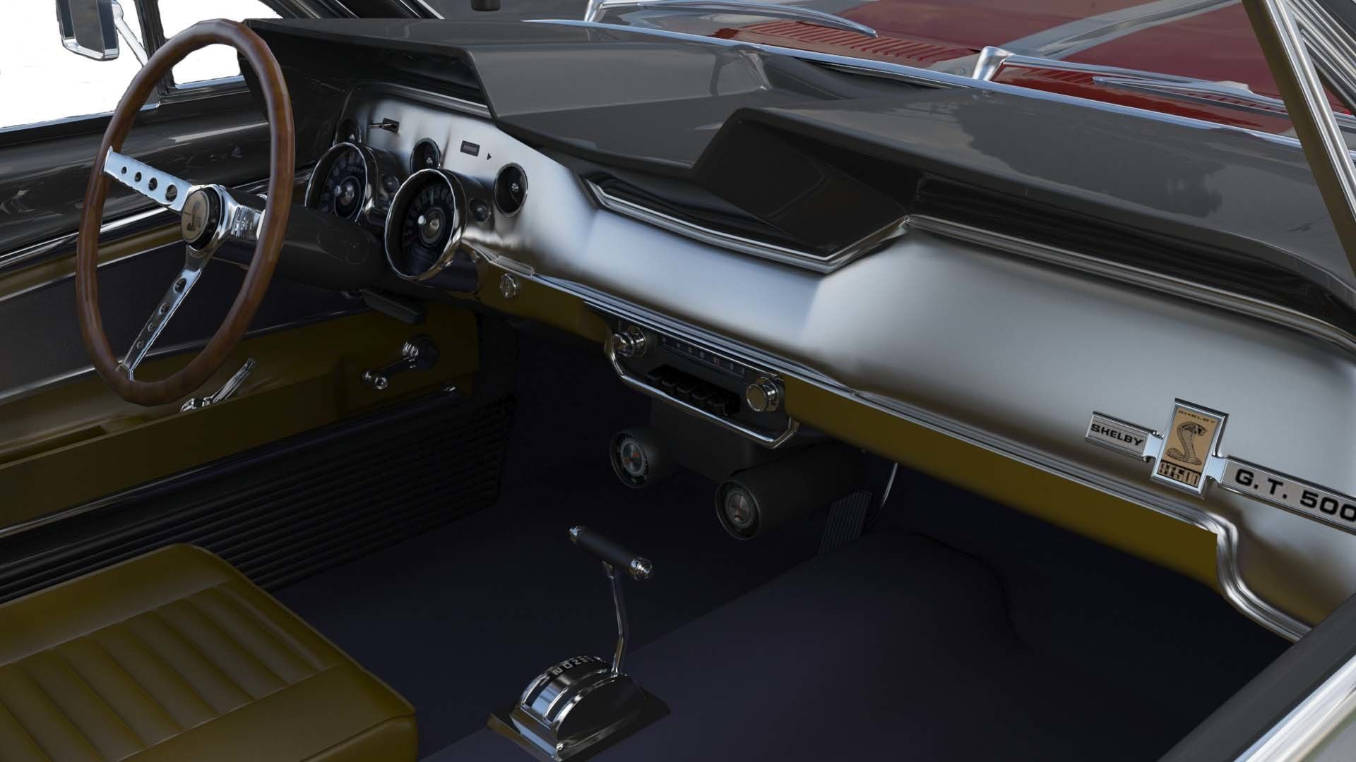 Shelby GT500 1967  Low-poly 3D model_10