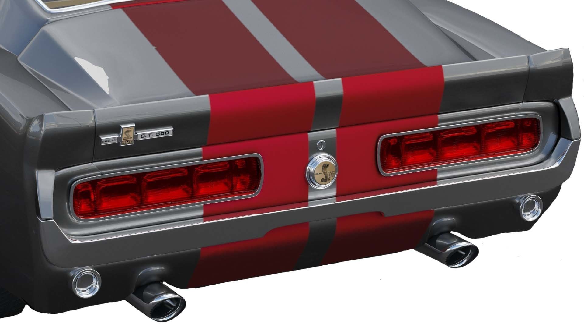 Shelby GT500 1967  Low-poly 3D model_6