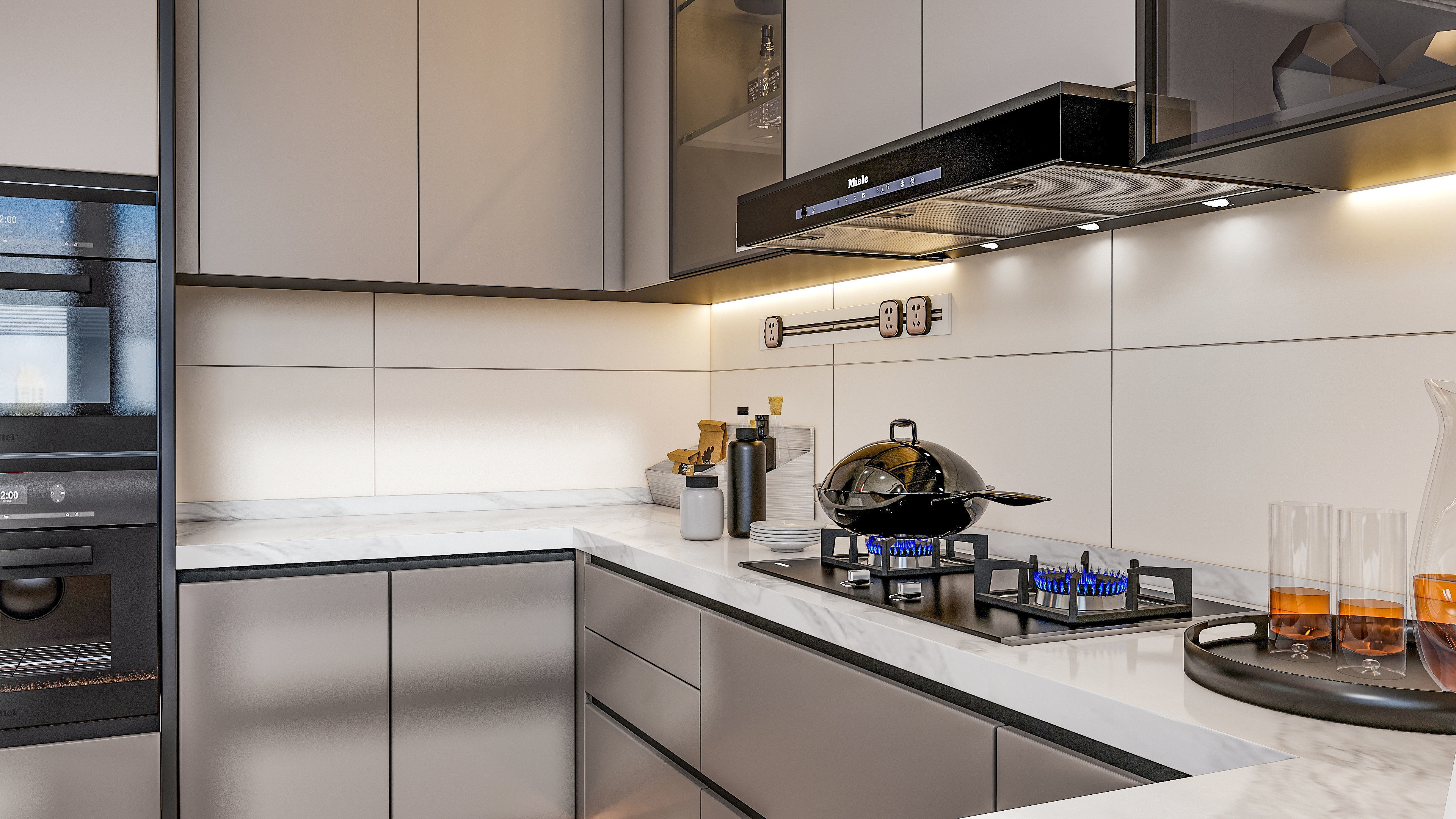 Kitchen Modern interior 0048 3D model_10