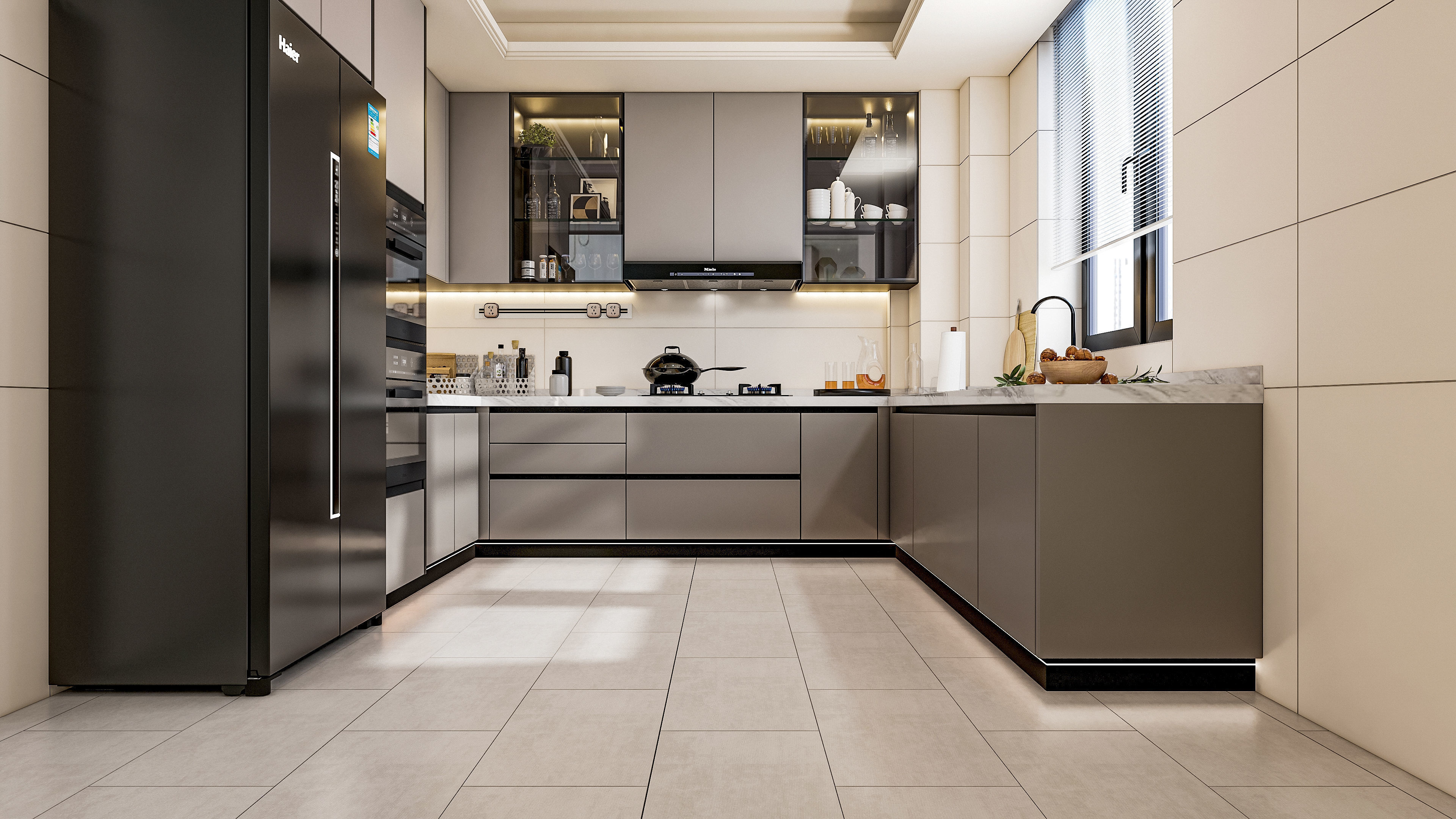 Kitchen Modern interior 0048 3D model_15