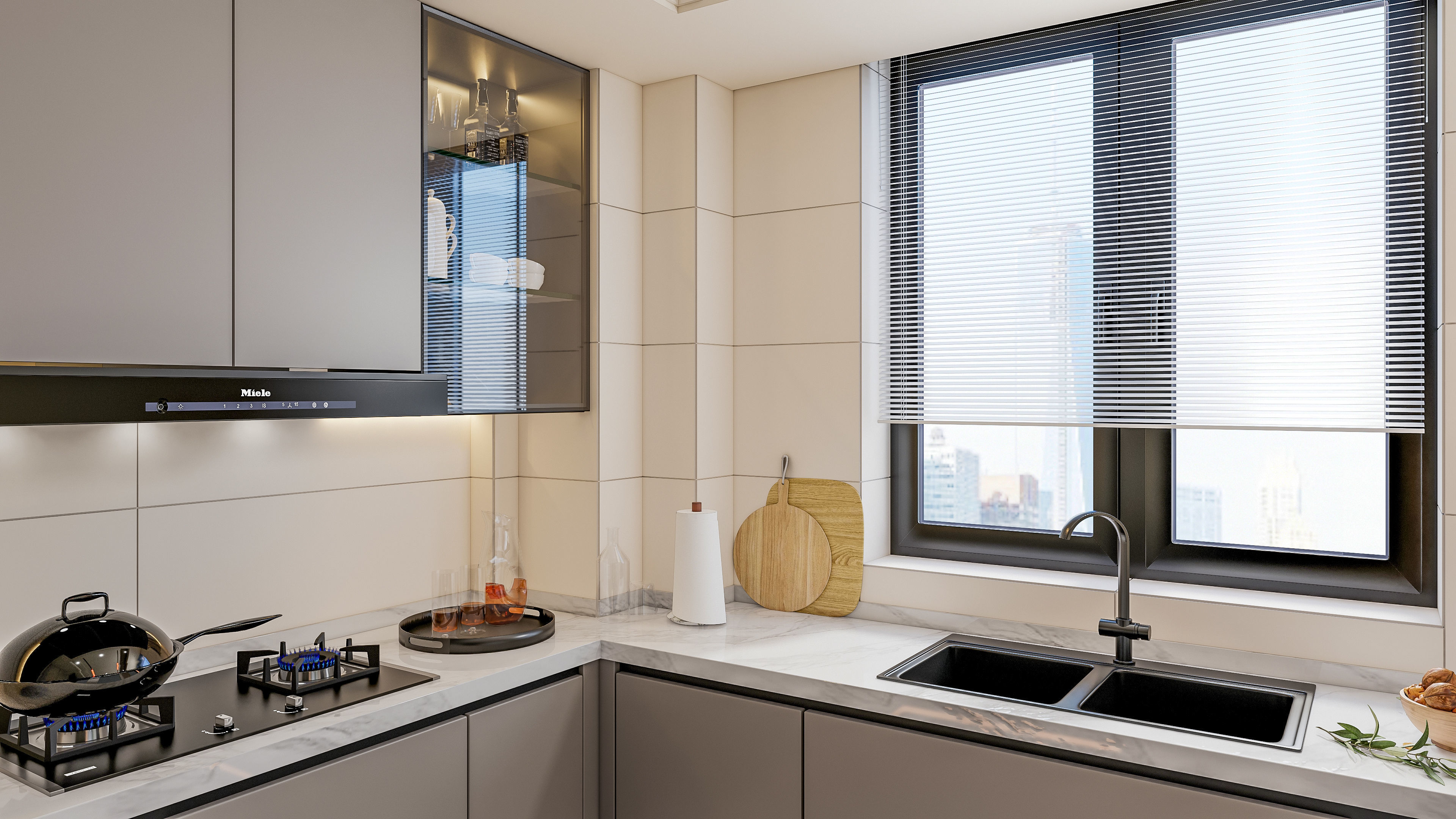 Kitchen Modern interior 0048 3D model_12