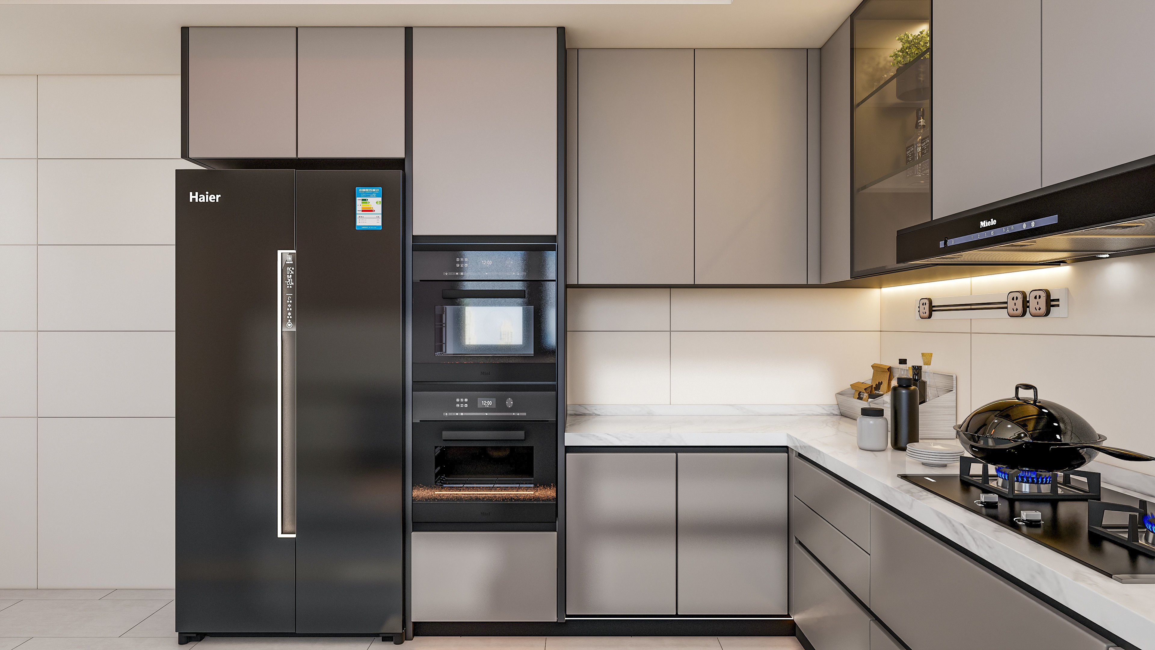 Kitchen Modern interior 0048 3D model_8