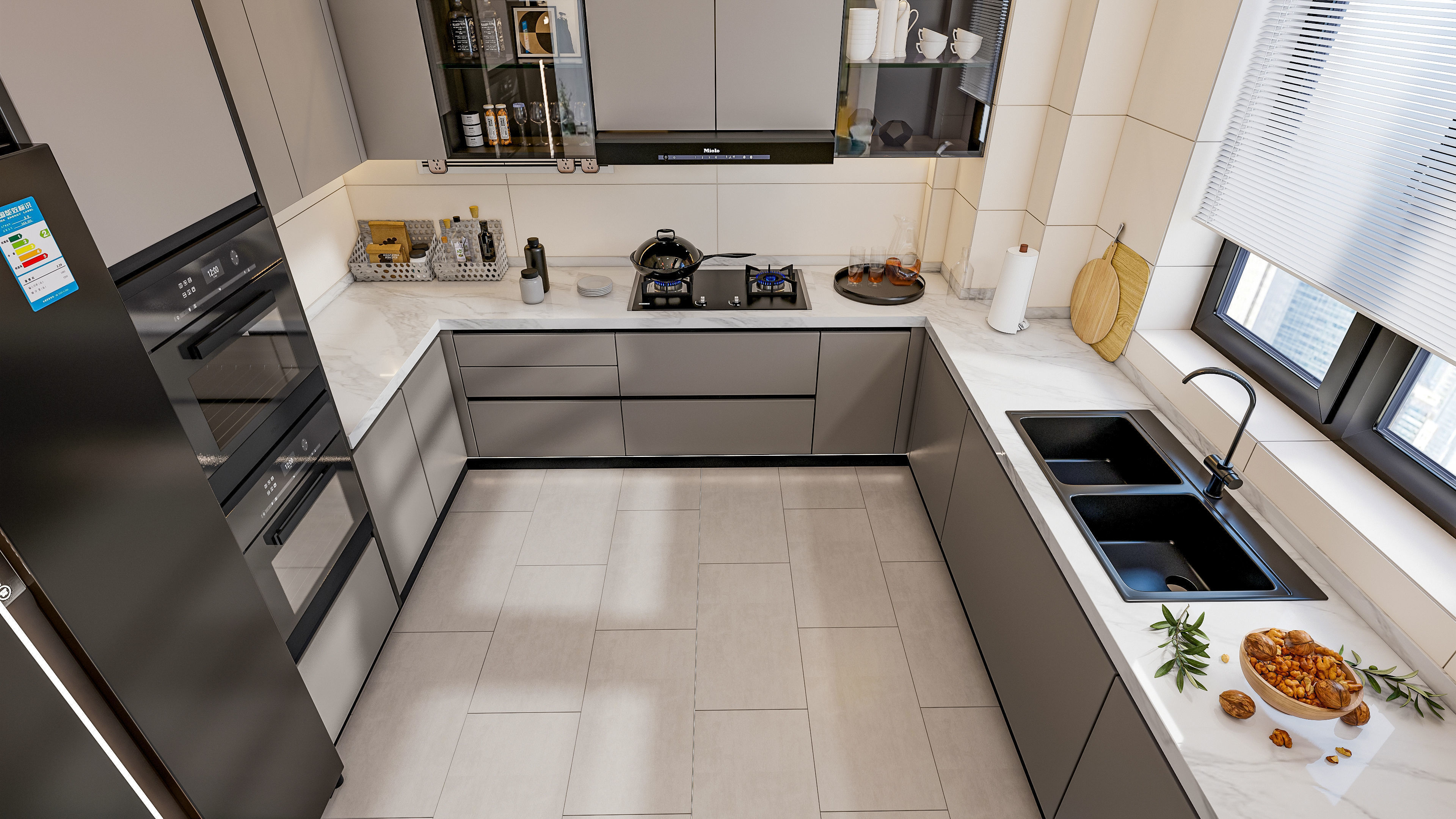 Kitchen Modern interior 0048 3D model_20