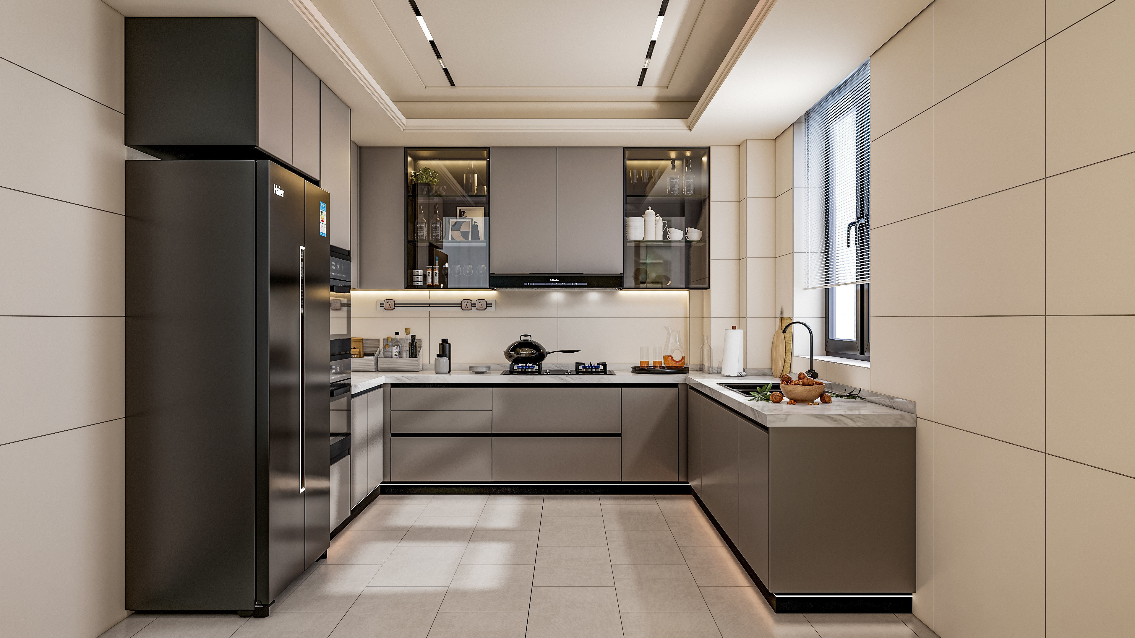 Kitchen Modern interior 0048 3D model_7