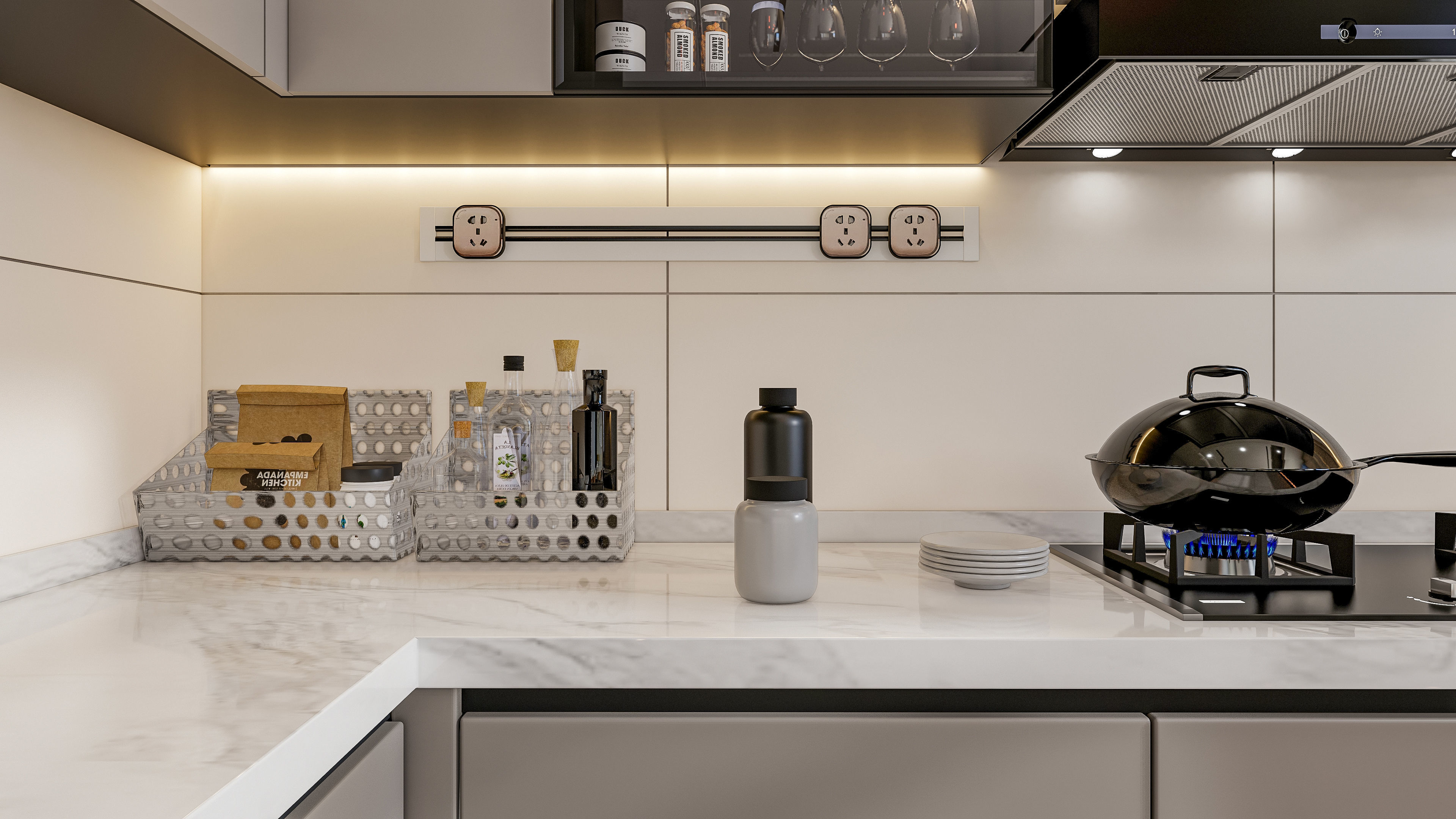 Kitchen Modern interior 0048 3D model_14