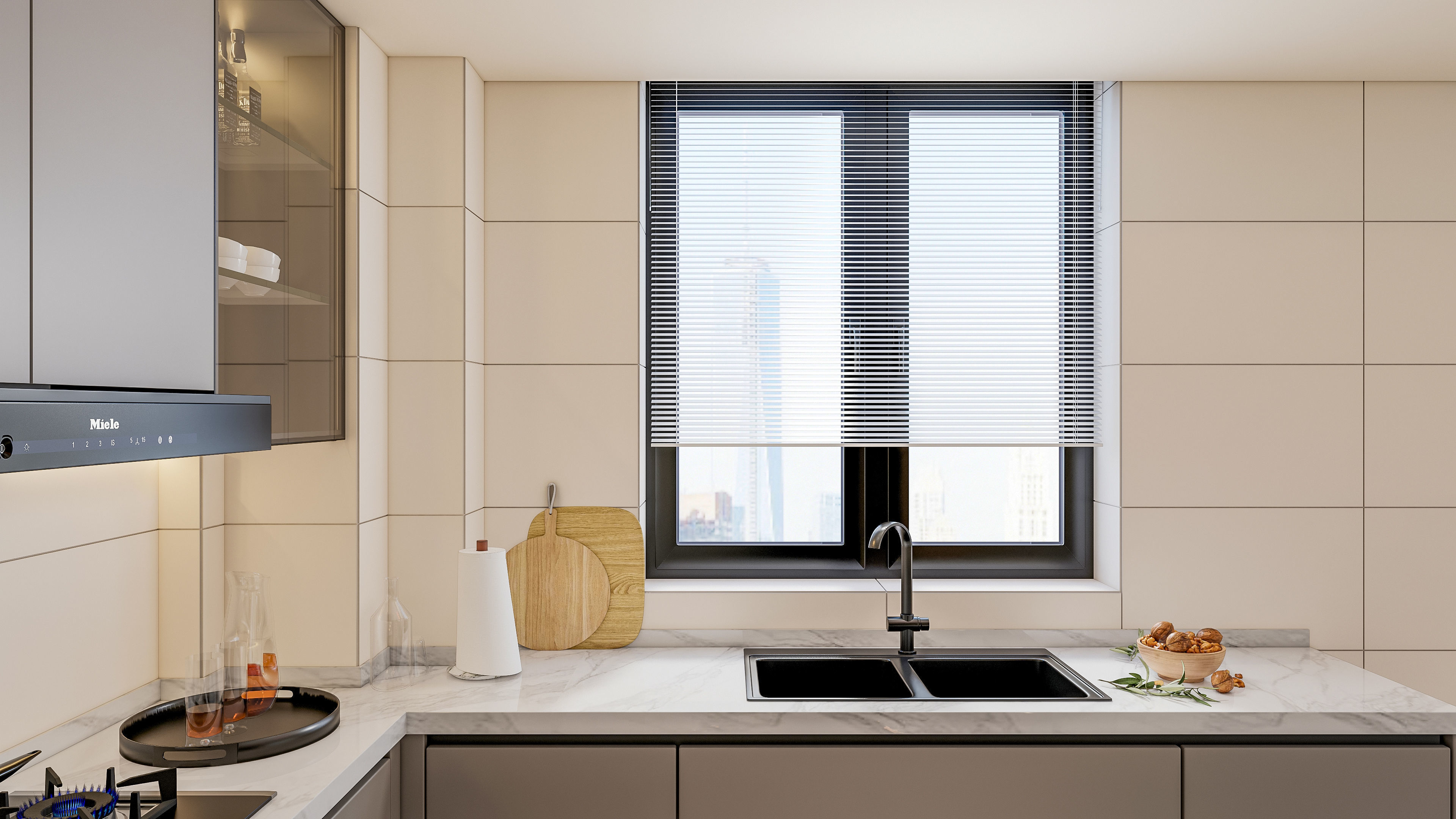 Kitchen Modern interior 0048 3D model_13