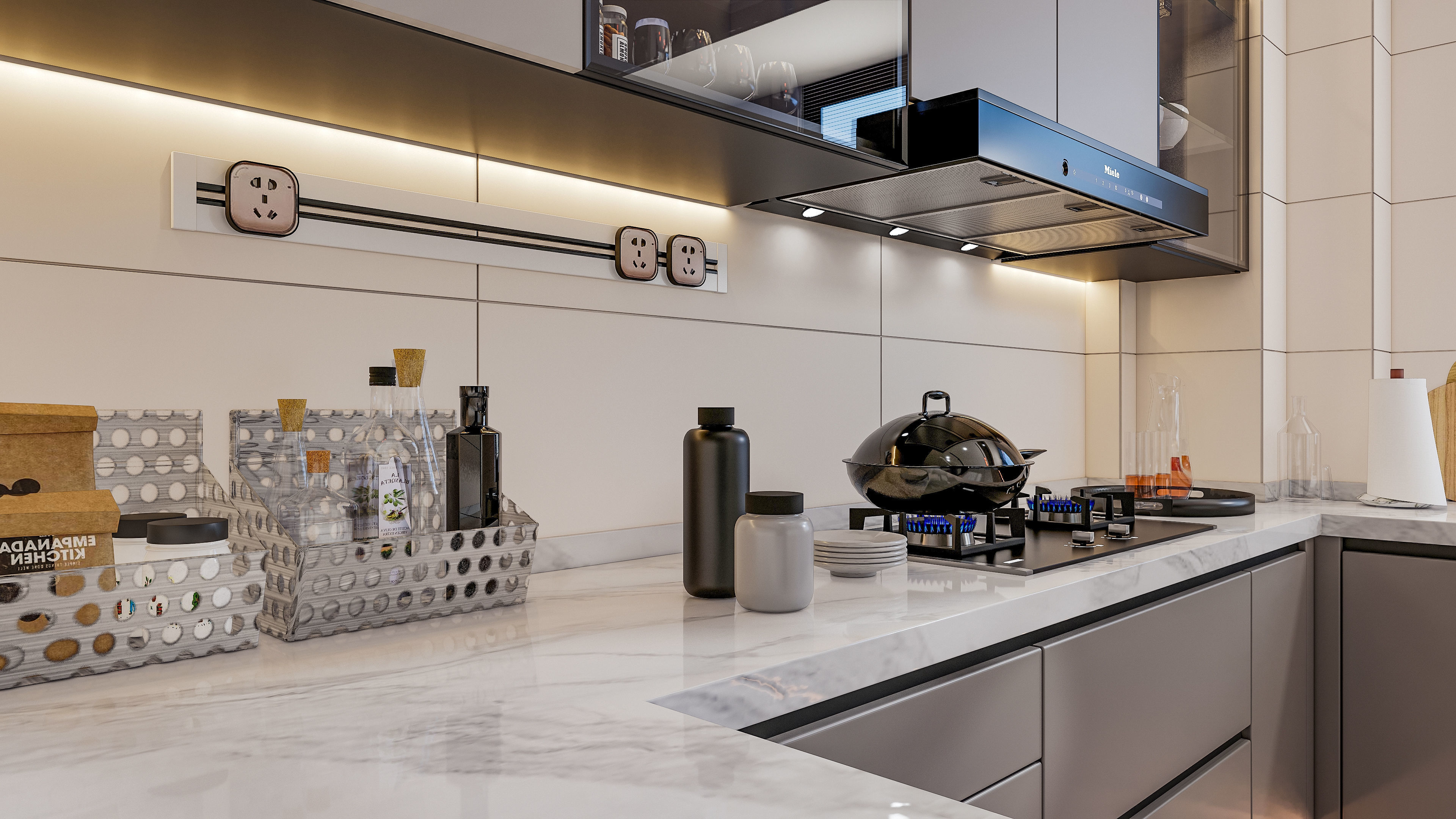 Kitchen Modern interior 0048 3D model_17