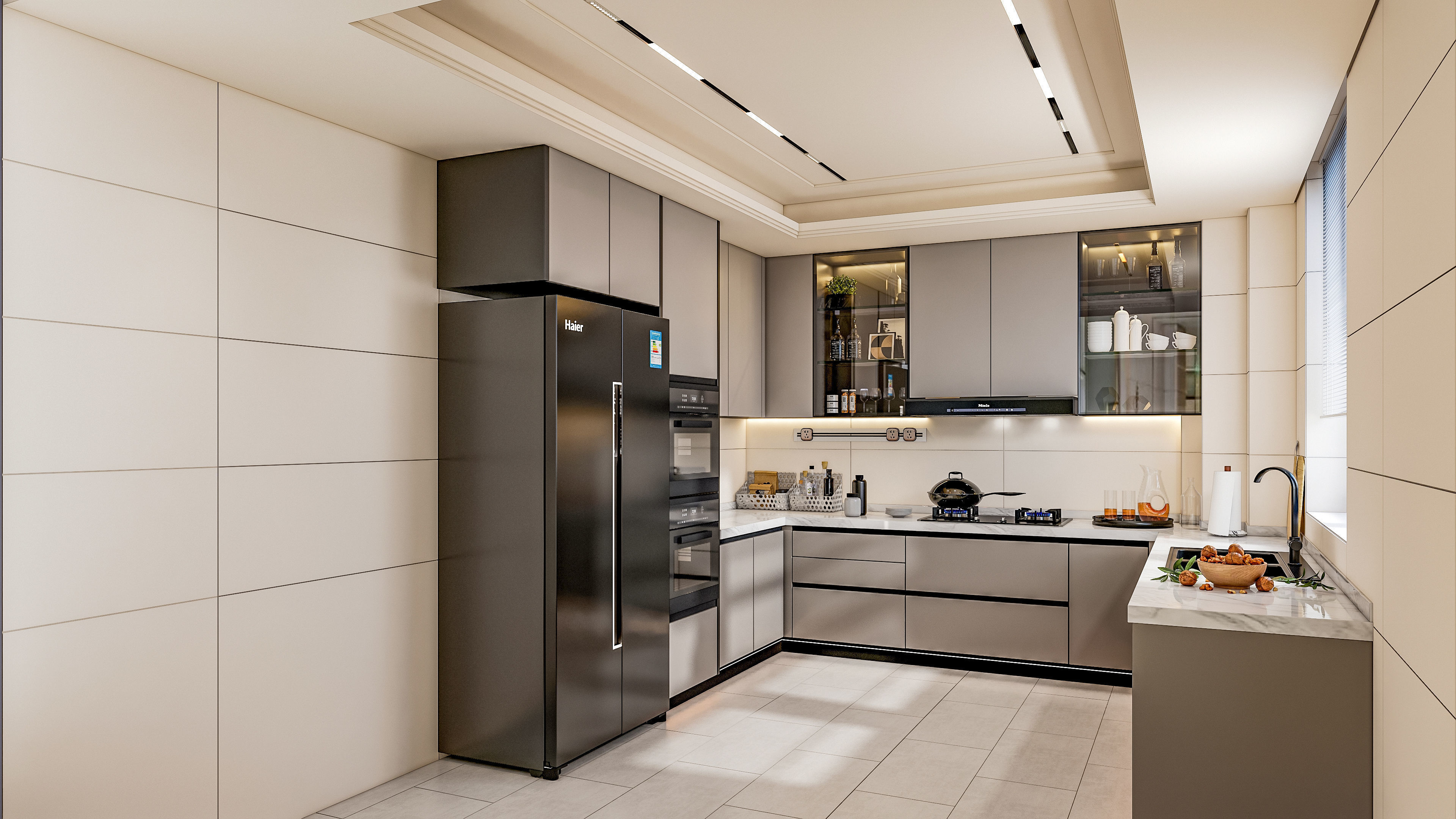 Kitchen Modern interior 0048 3D model_16