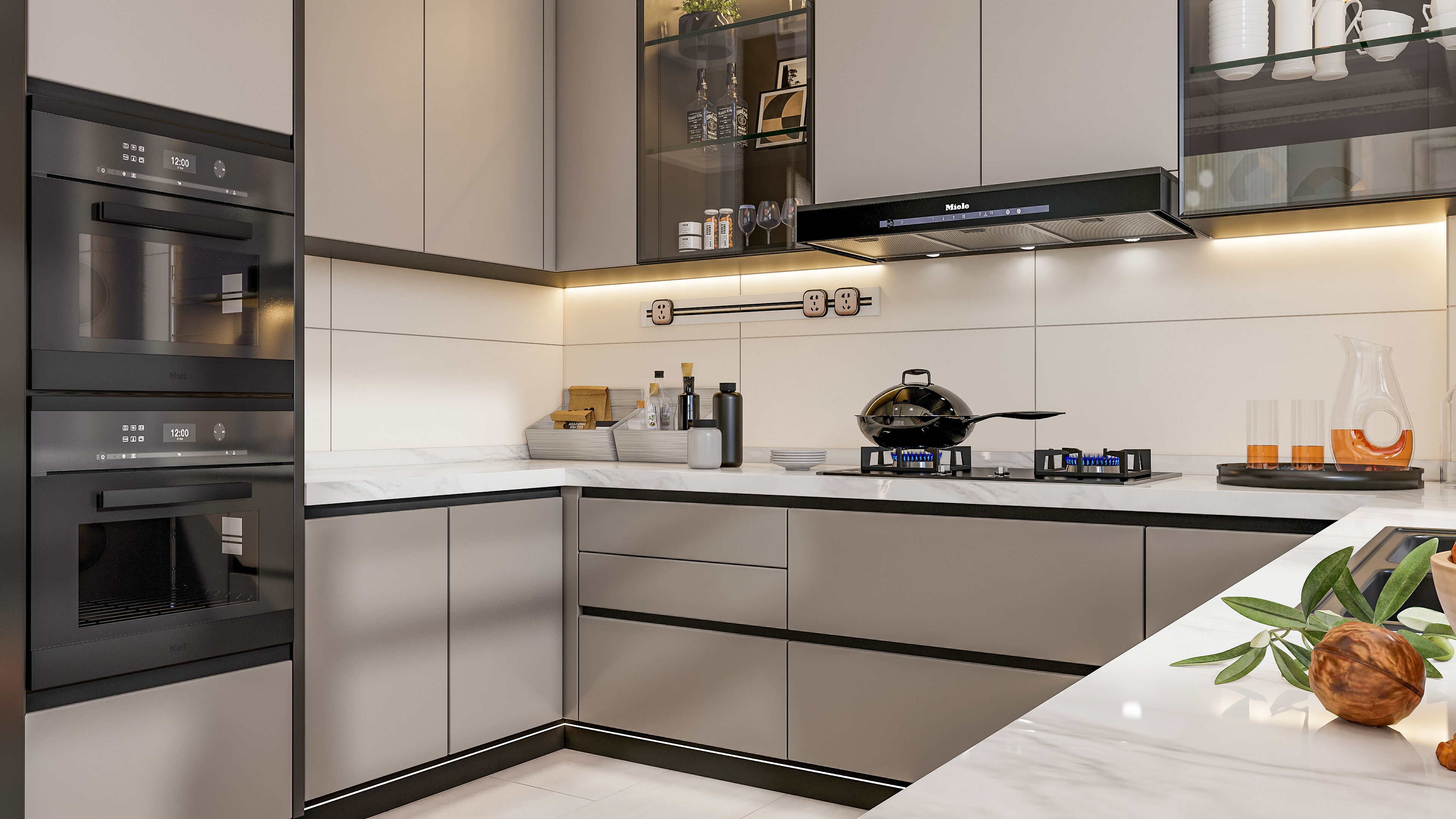 Kitchen Modern interior 0048 3D model_2