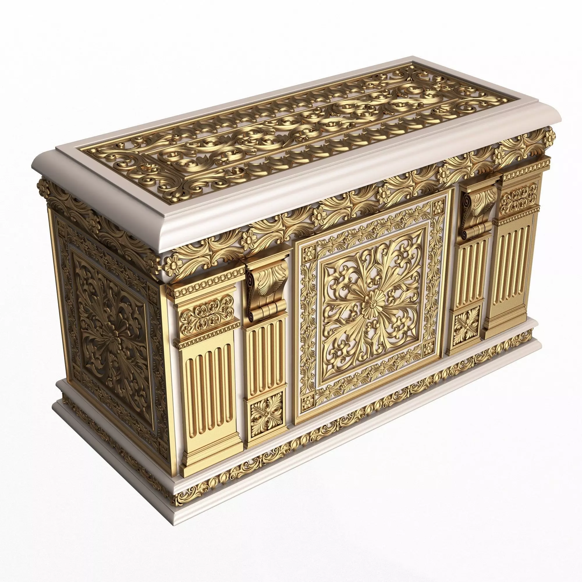 Chest 01 Low-poly 3D model_0