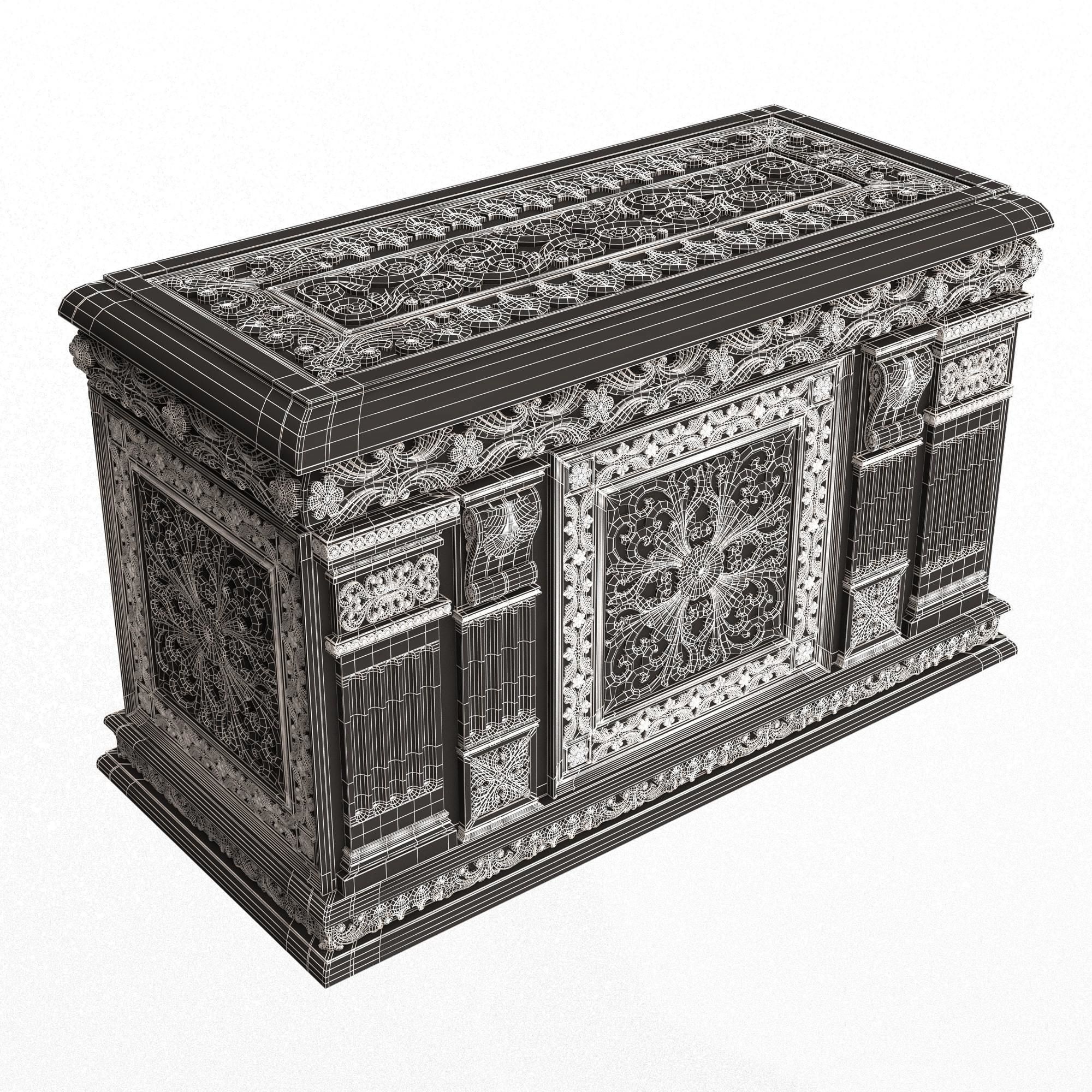 Chest 01 Low-poly 3D model_7