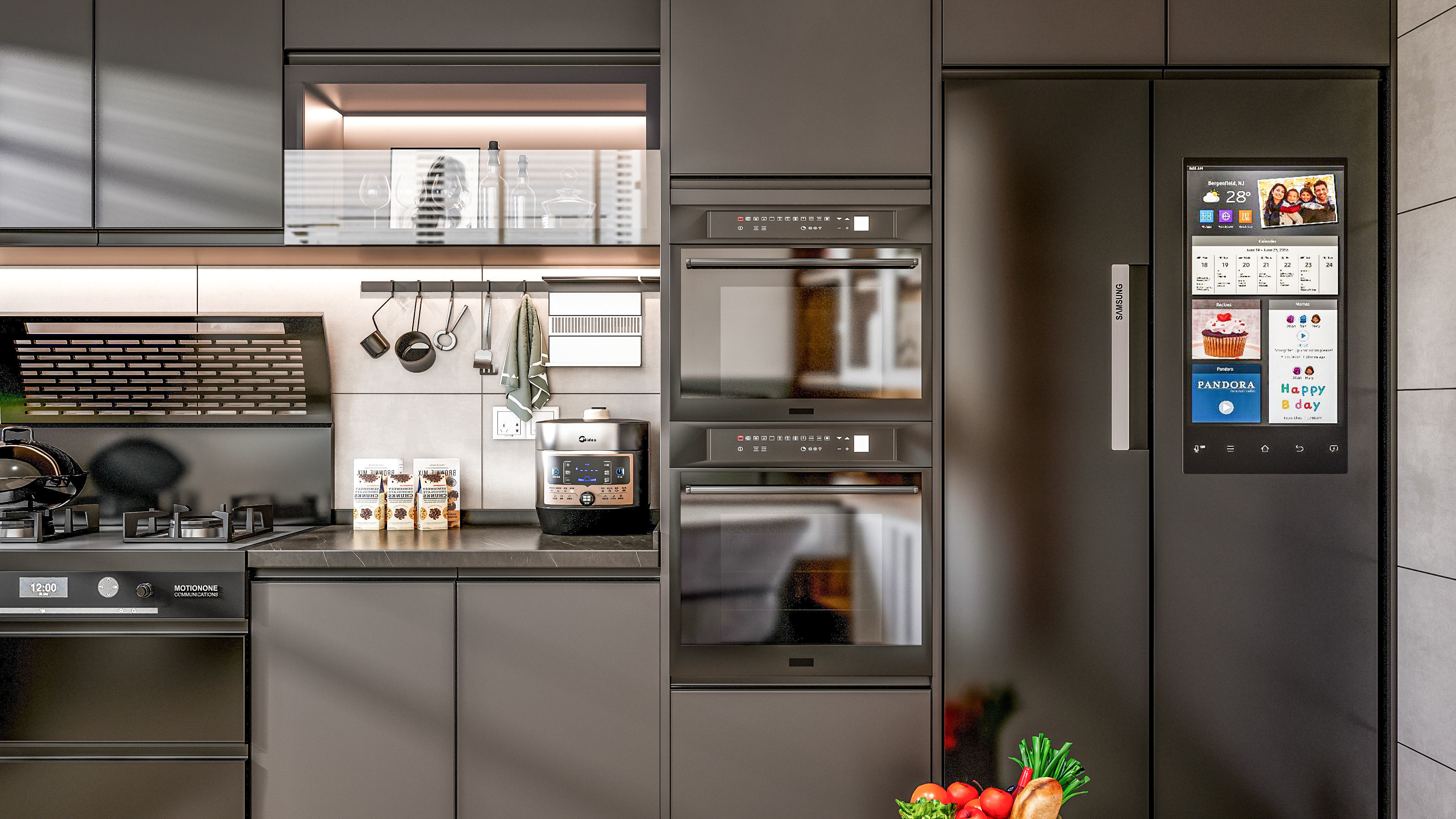 Kitchen Modern interior 0049 3D model_4