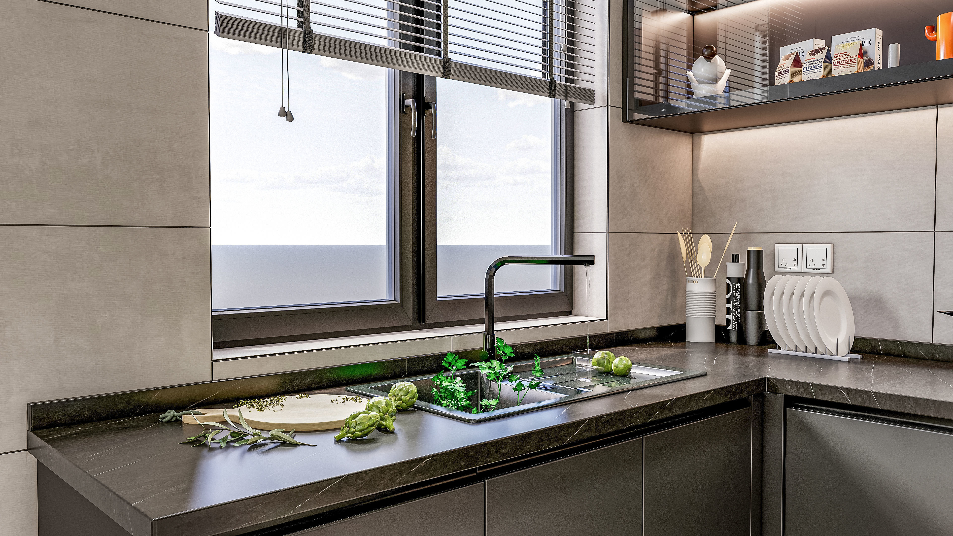 Kitchen Modern interior 0049 3D model_11