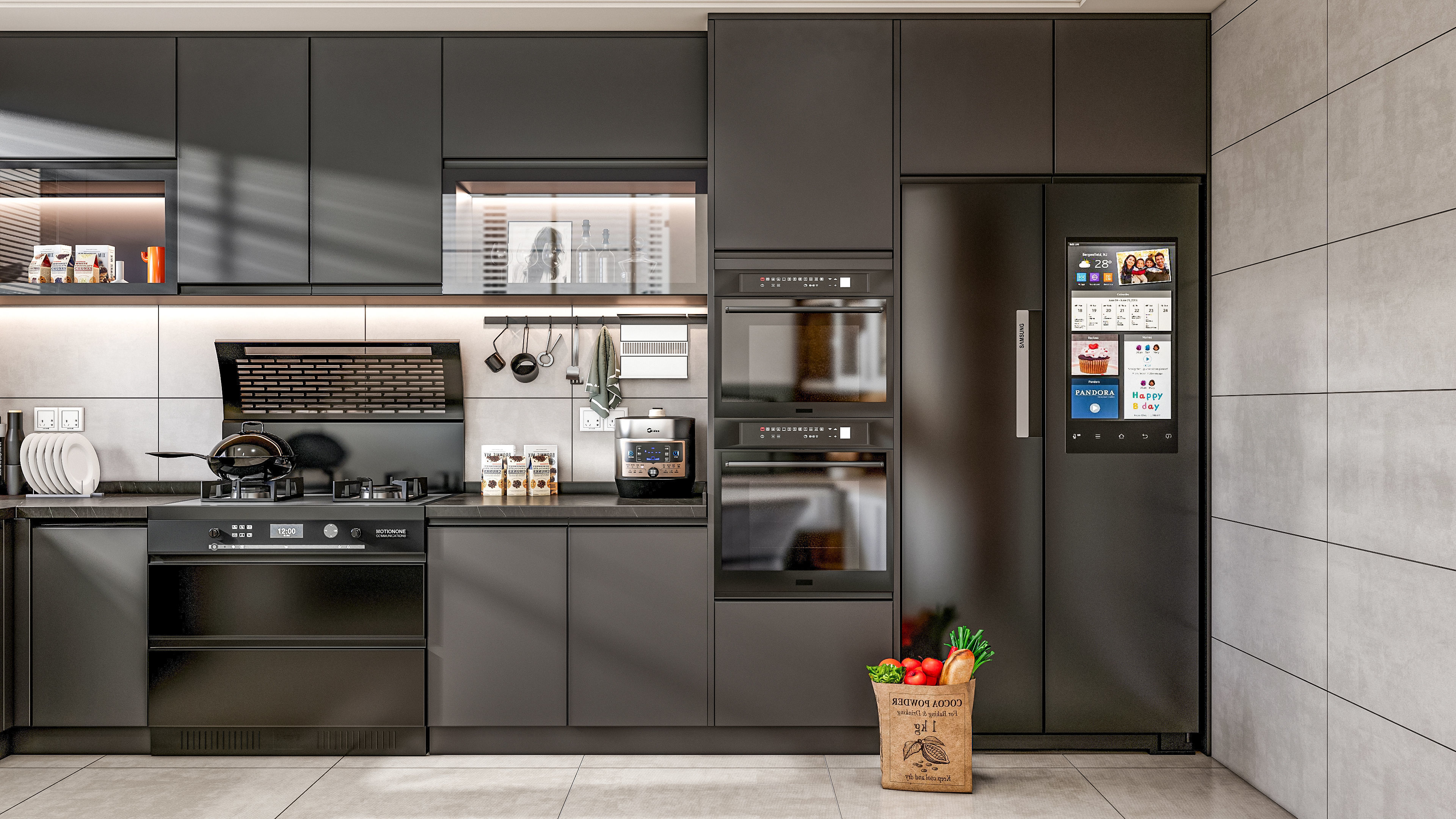 Kitchen Modern interior 0049 3D model_3