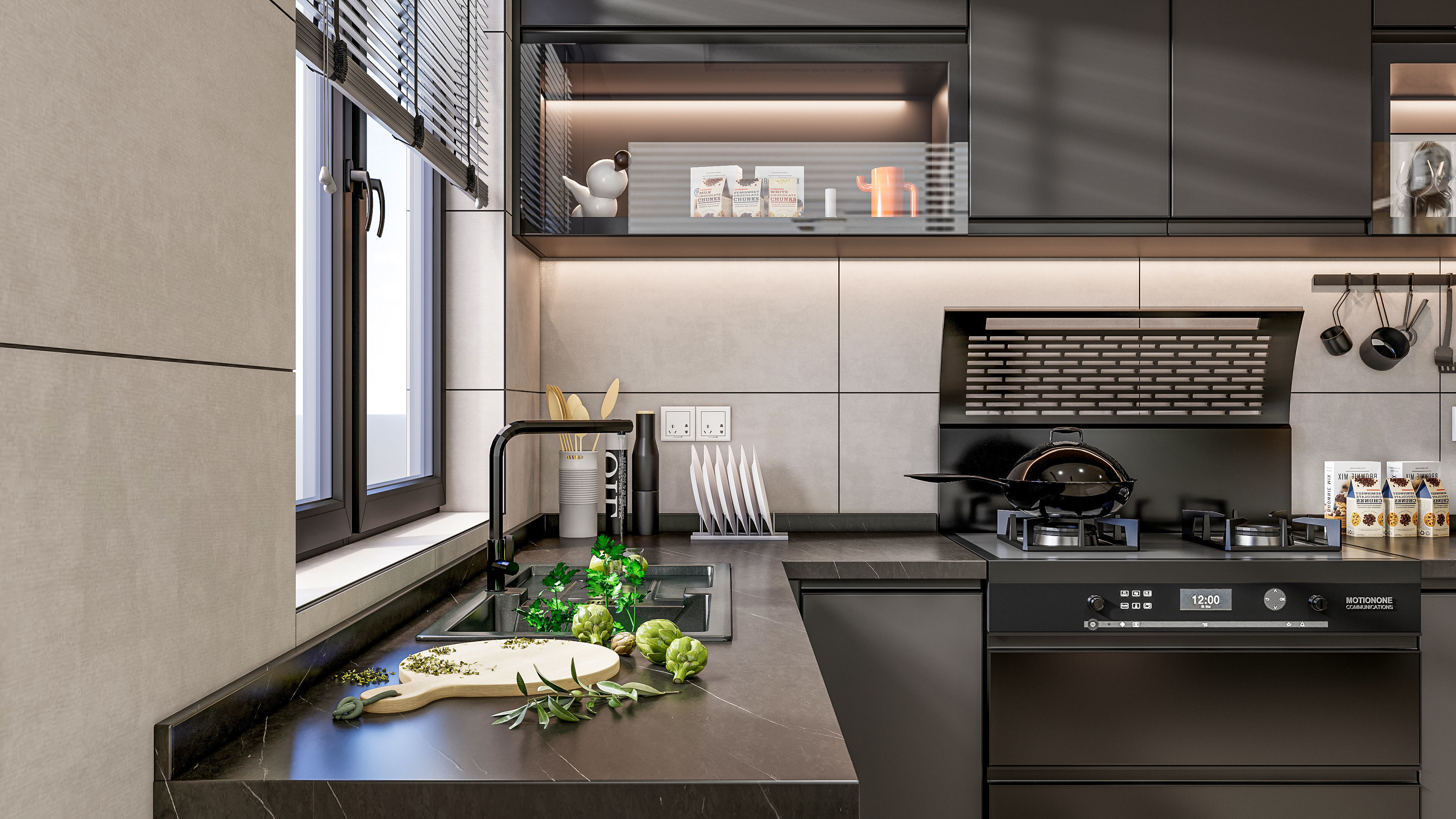 Kitchen Modern interior 0049 3D model_7